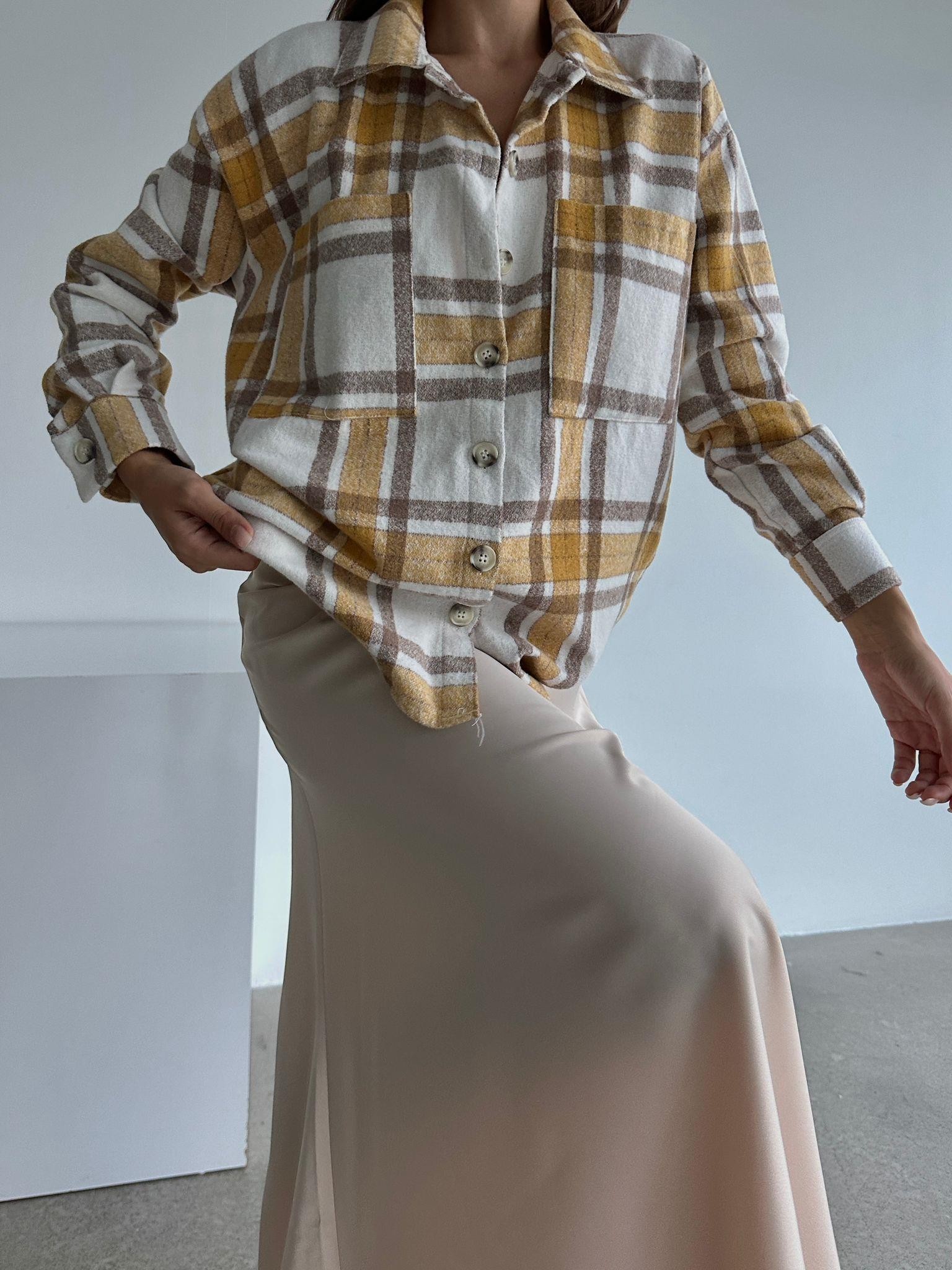 Oversize Oduncu Gömlek Sarı