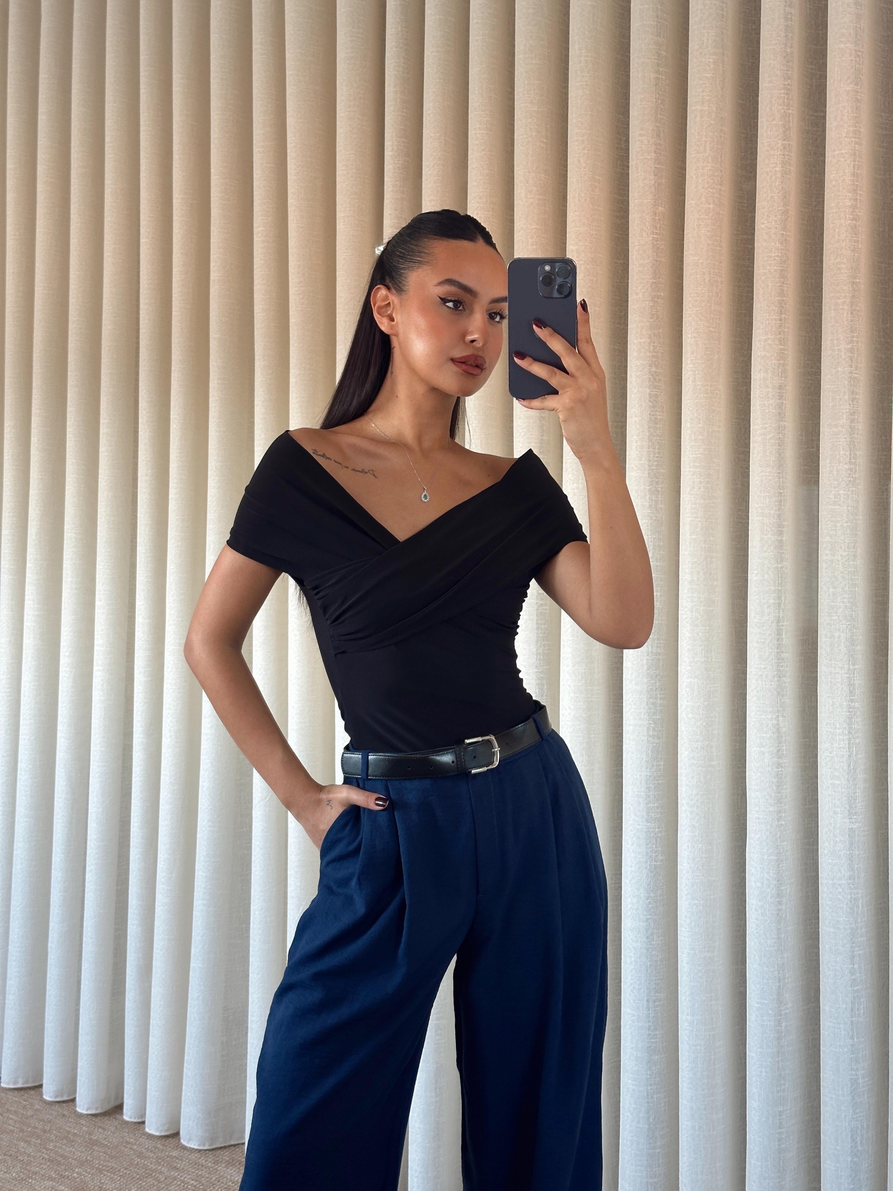 Mandy Madonna Bodysuit Siyah