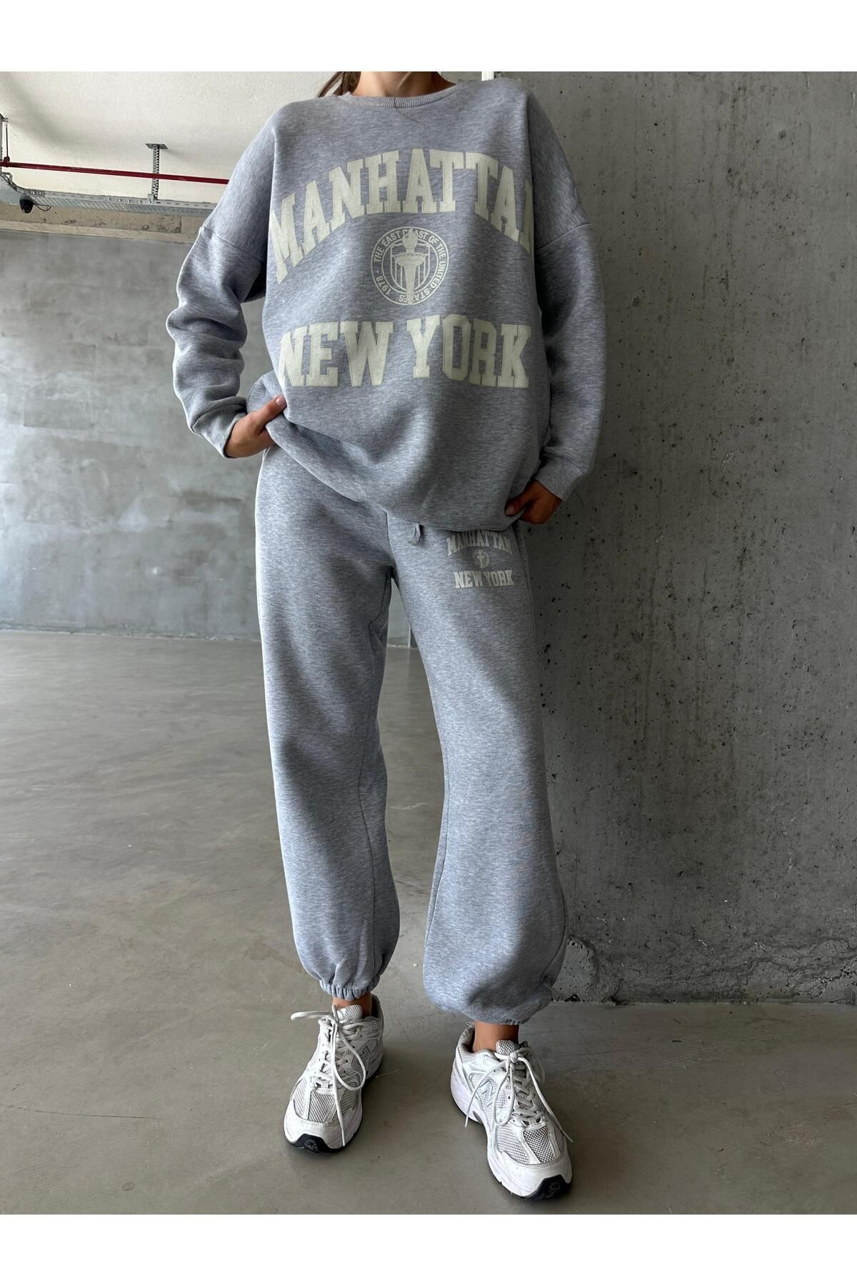 Sweatshirt Jogger Eşofman Takım Gri