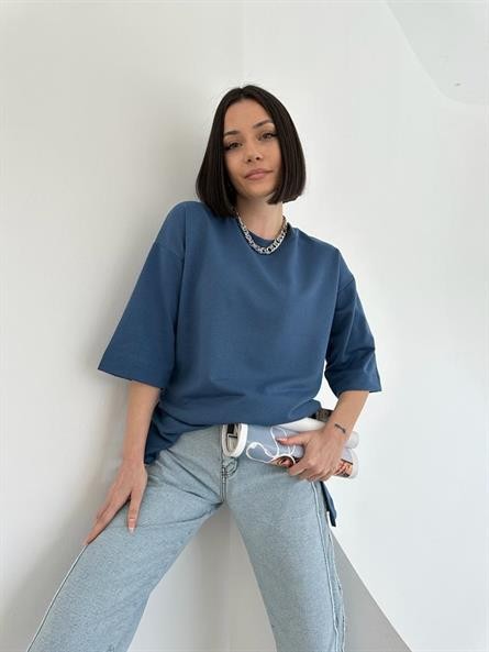Basic T-Shirt İndigo