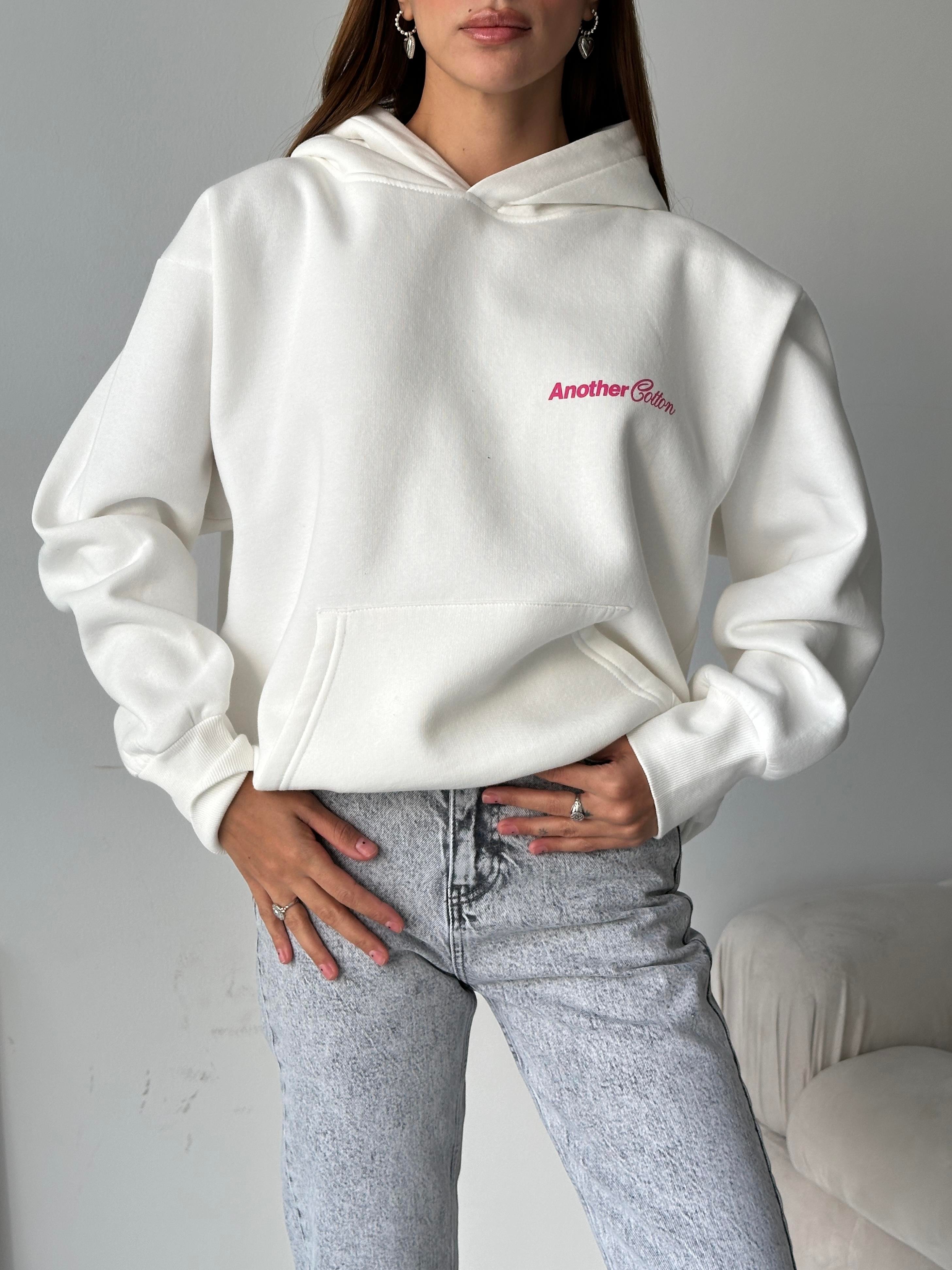 Another Kapüşonlu Sweatshirt Beyaz