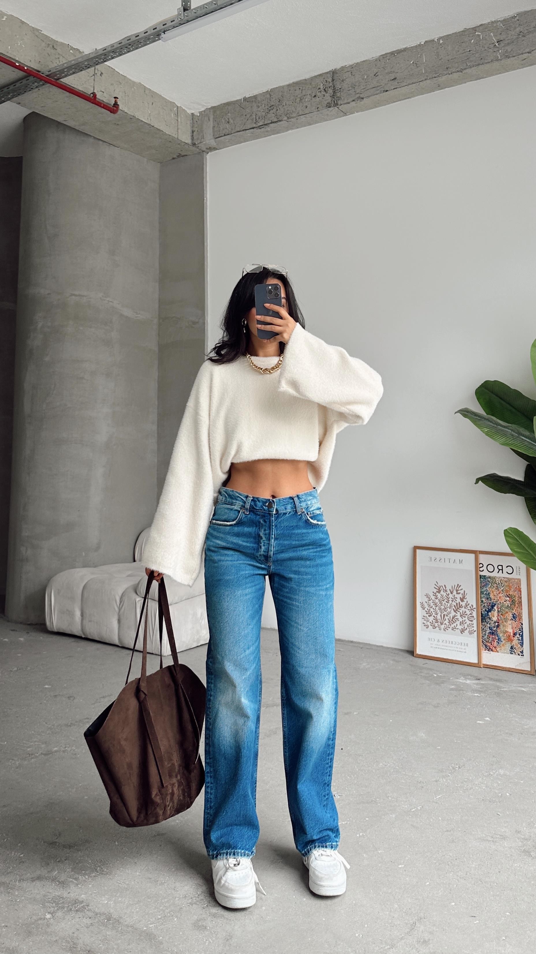 Wide Leg Jean Mavi