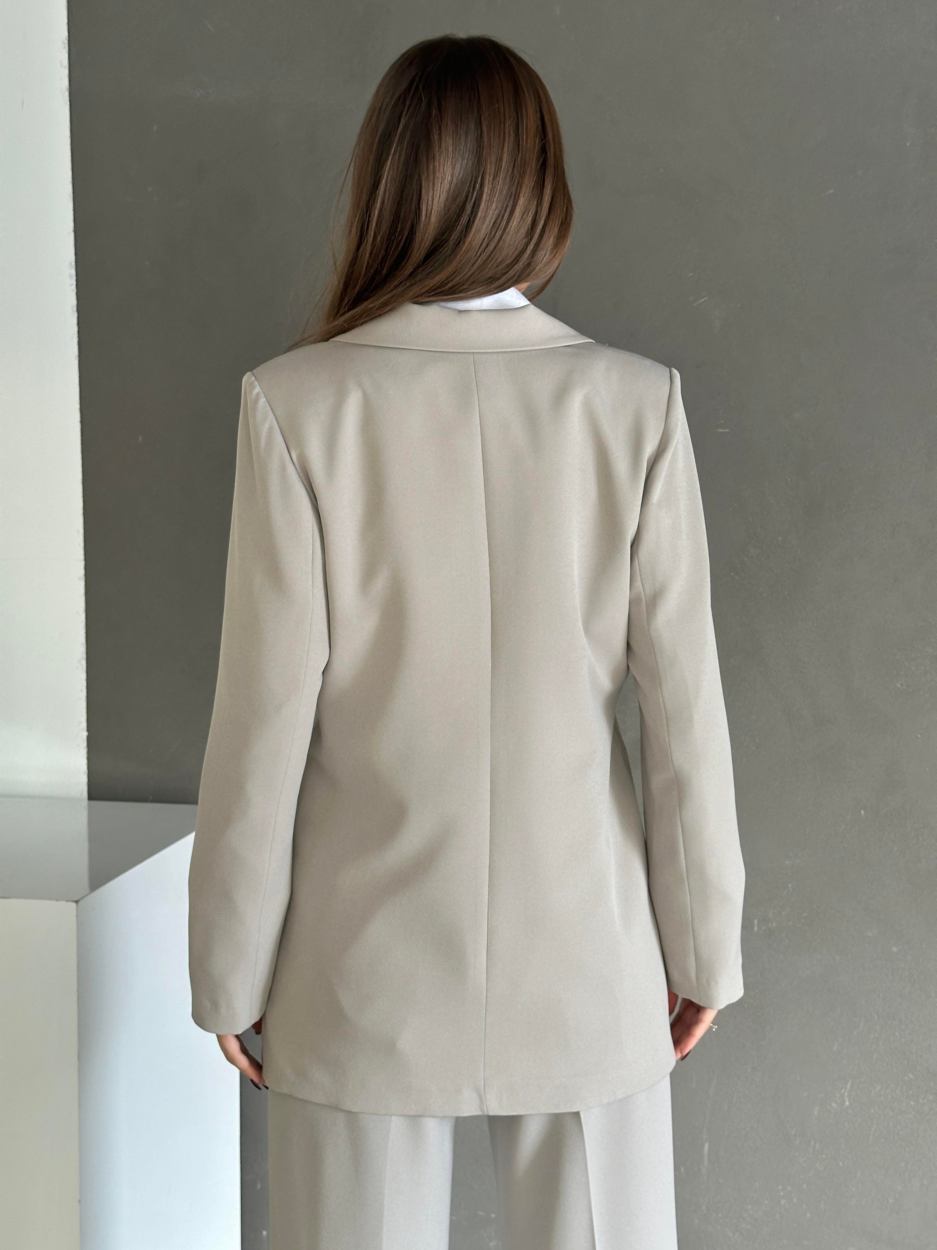 Classic Blazer Ceket Gri