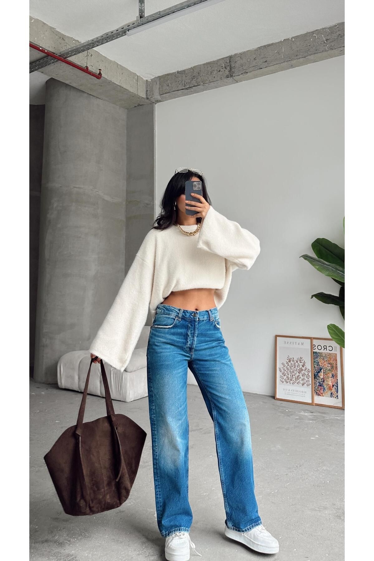 Wide Leg Jean Mavi