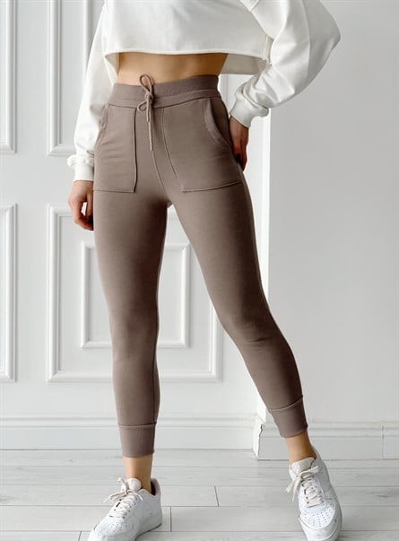 Cepli Jogger Eşofman Vizon