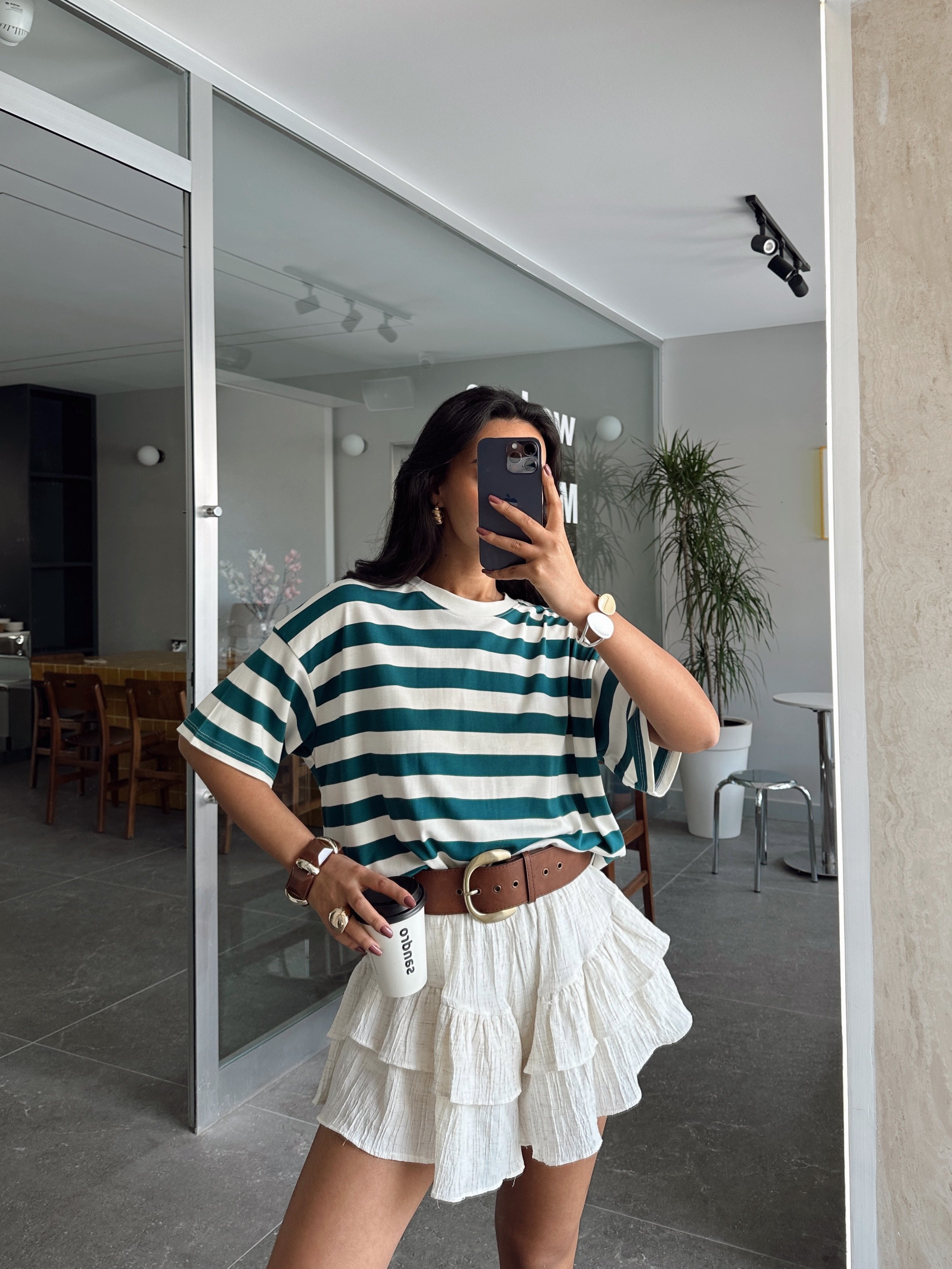 Çizgili Oversize Basic
