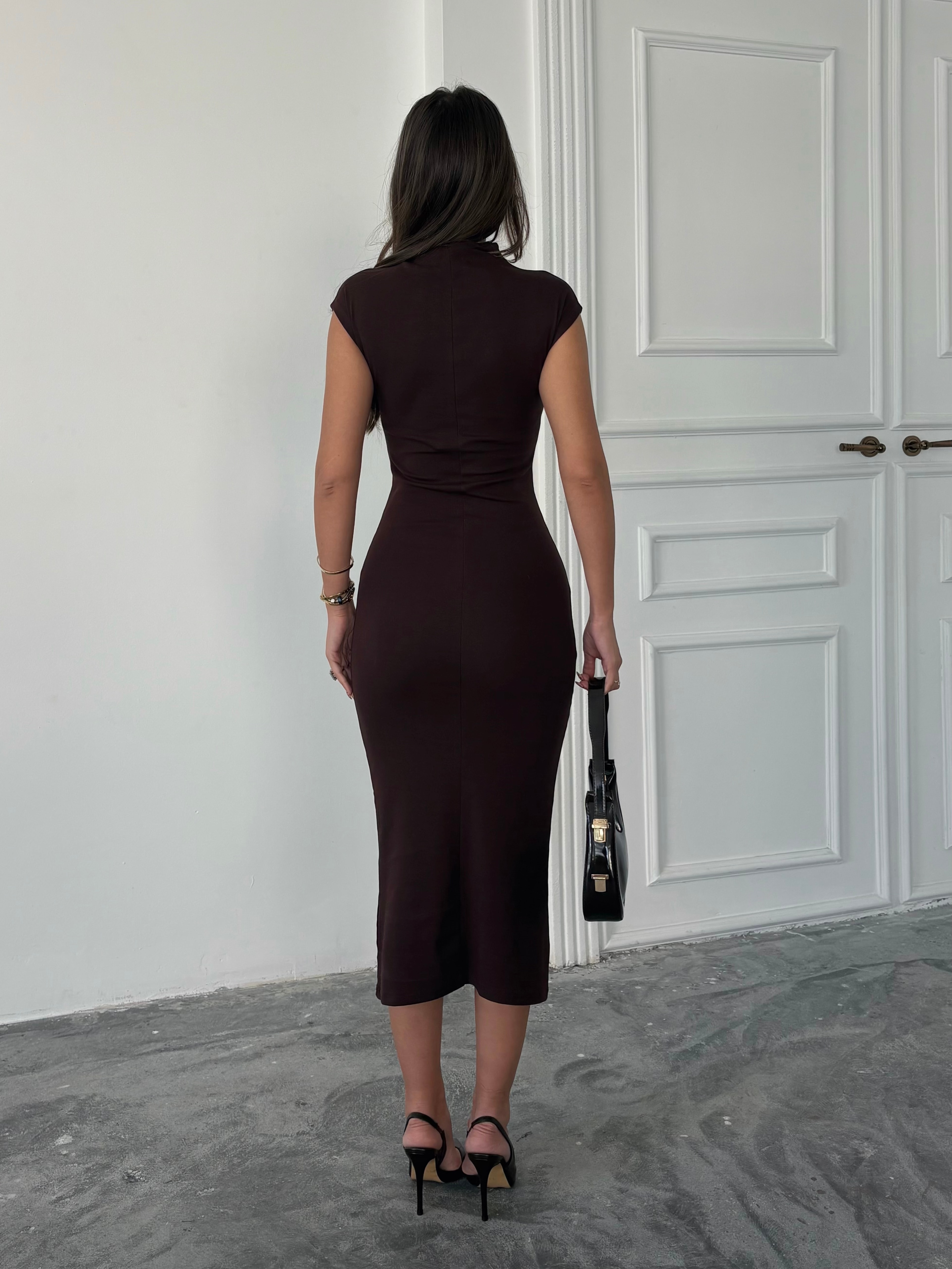 Balıkçı Elbise - Kahve