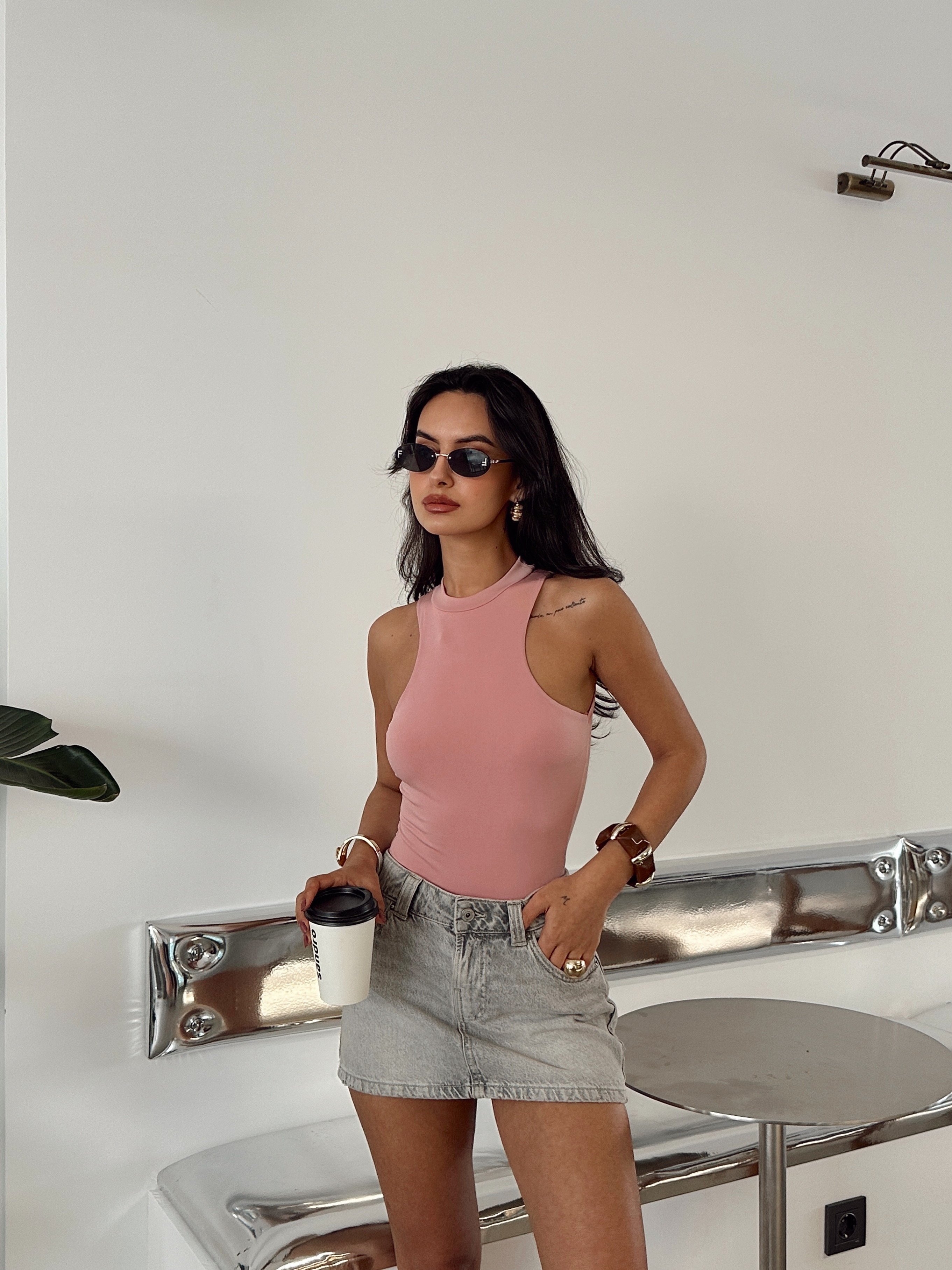 Zoe Bodysuit Pembe