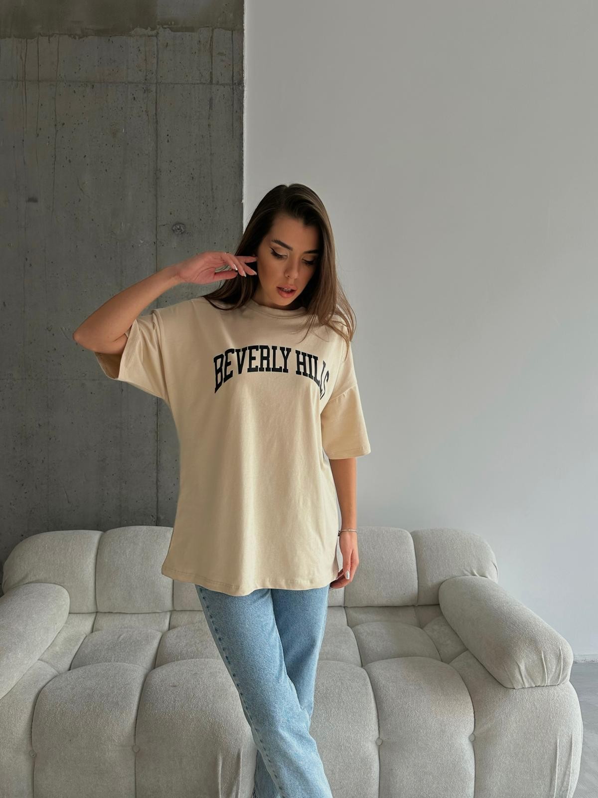 Beverly Hills Tshirt Bej