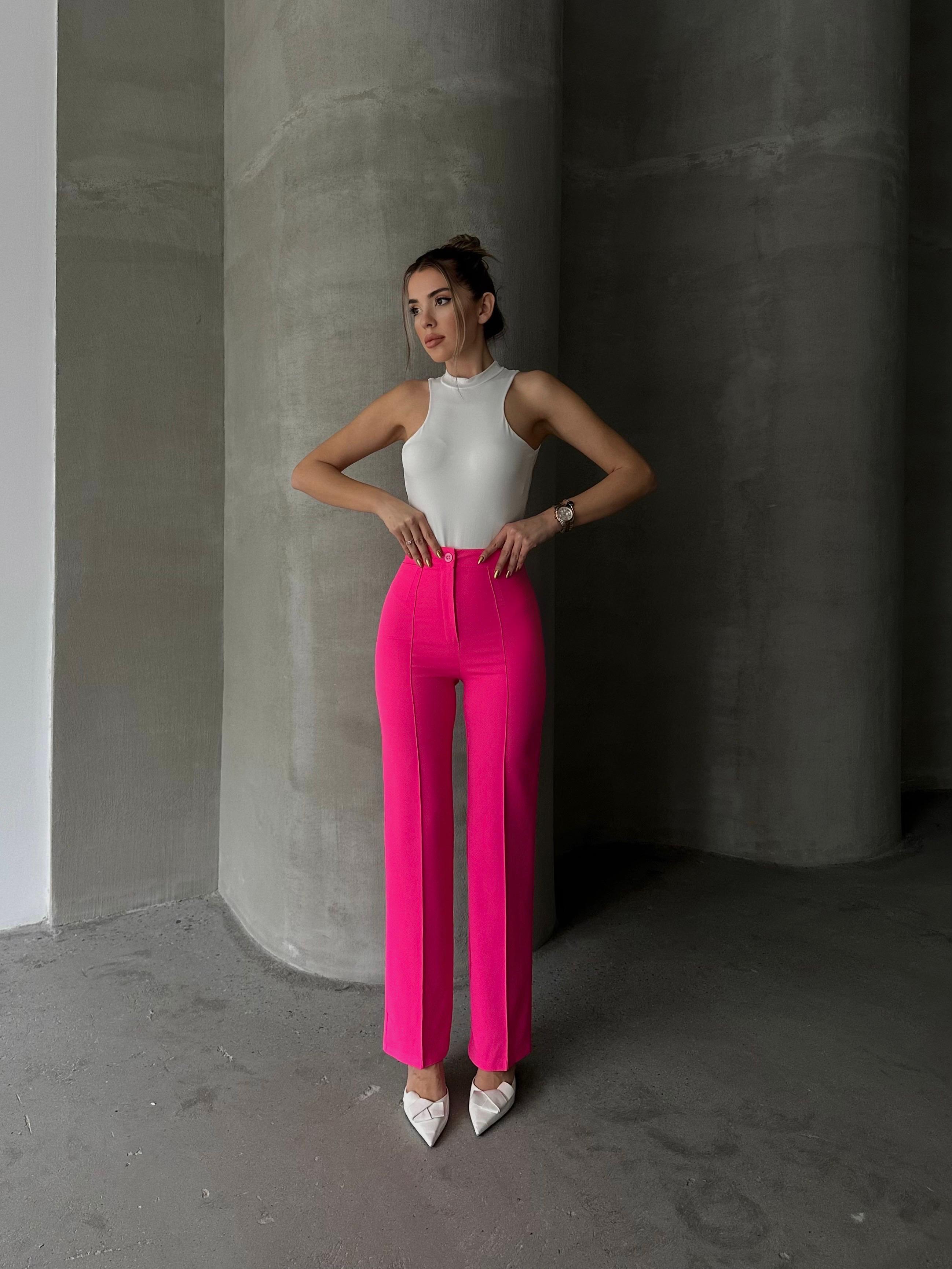 Ön Dikiş Boru Paça Kumaş Pantolon