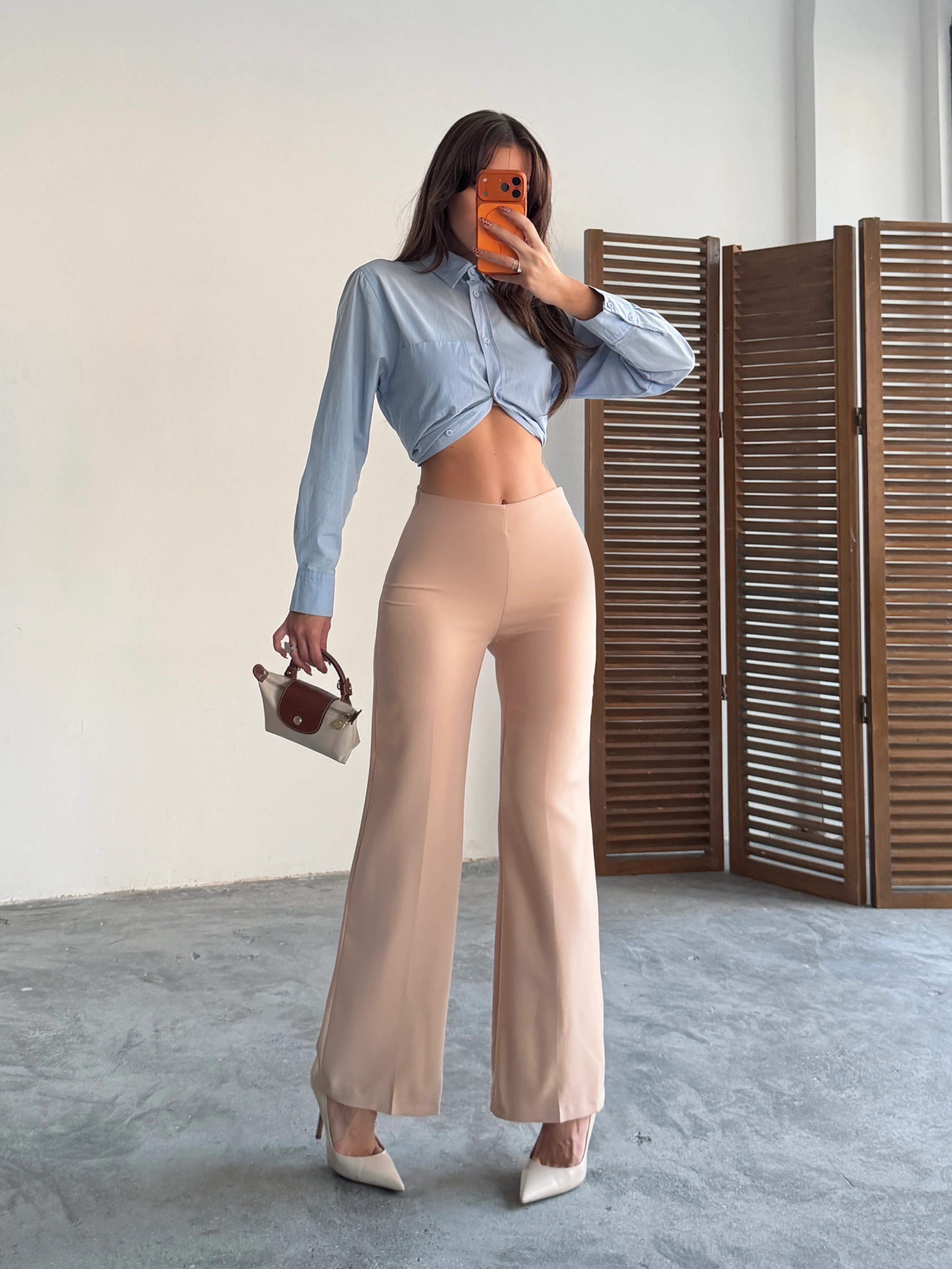 Gizli Fermuarlı Pantolon