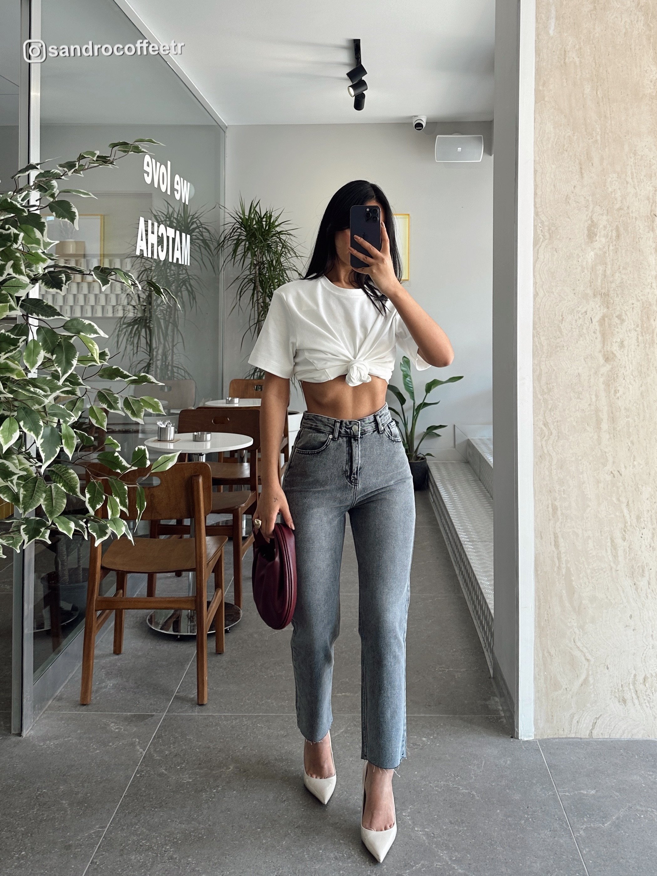 Massimo Mom Fit Jean - Füme