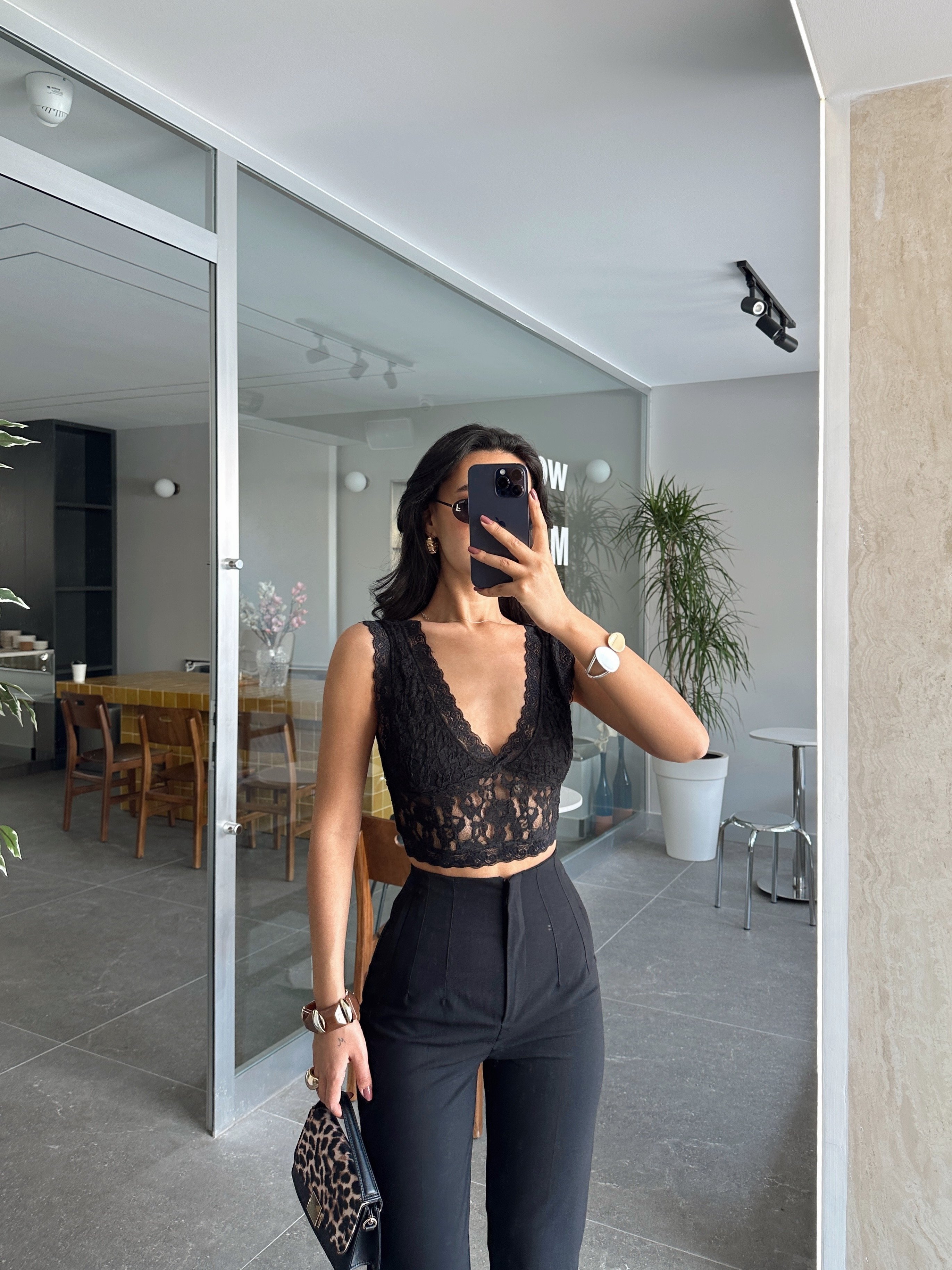 Dantelli Bralet - Siyah