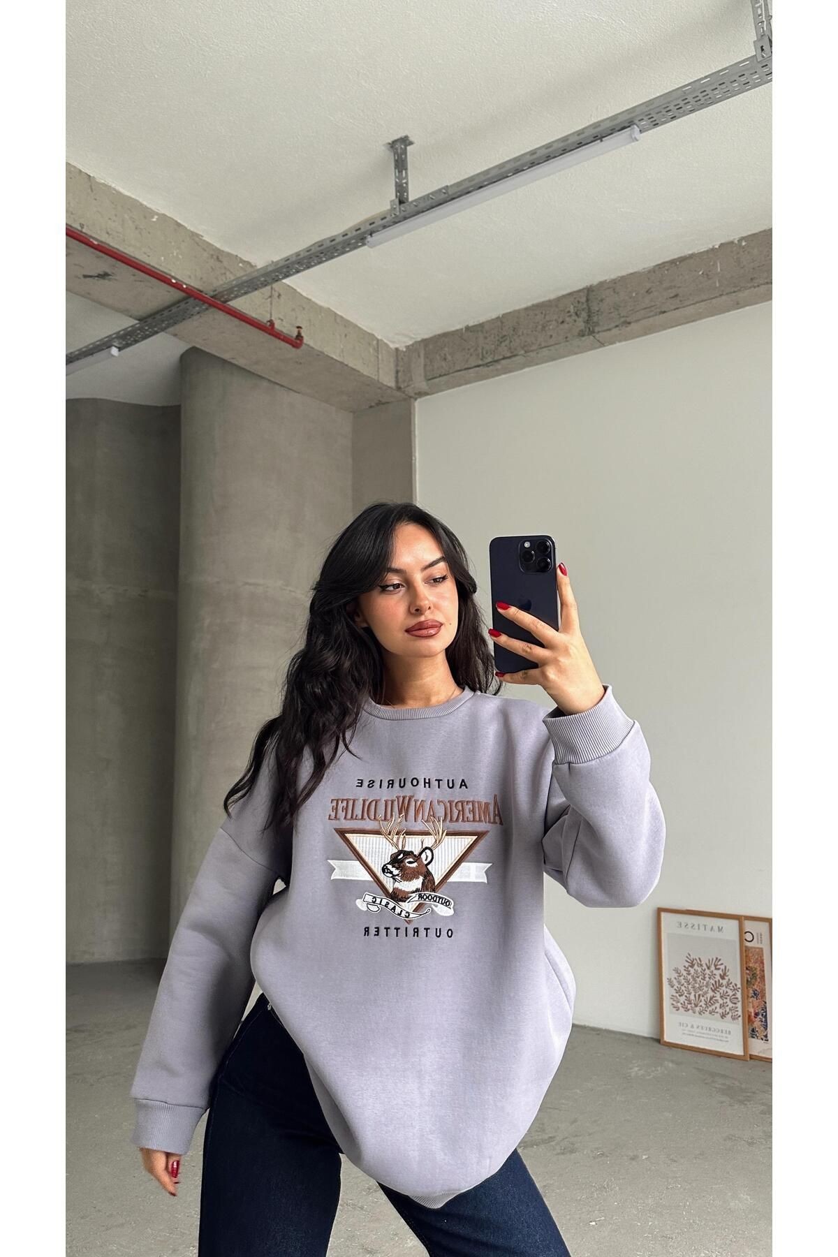 Amerıcan Wılder Sweatshirt Lila