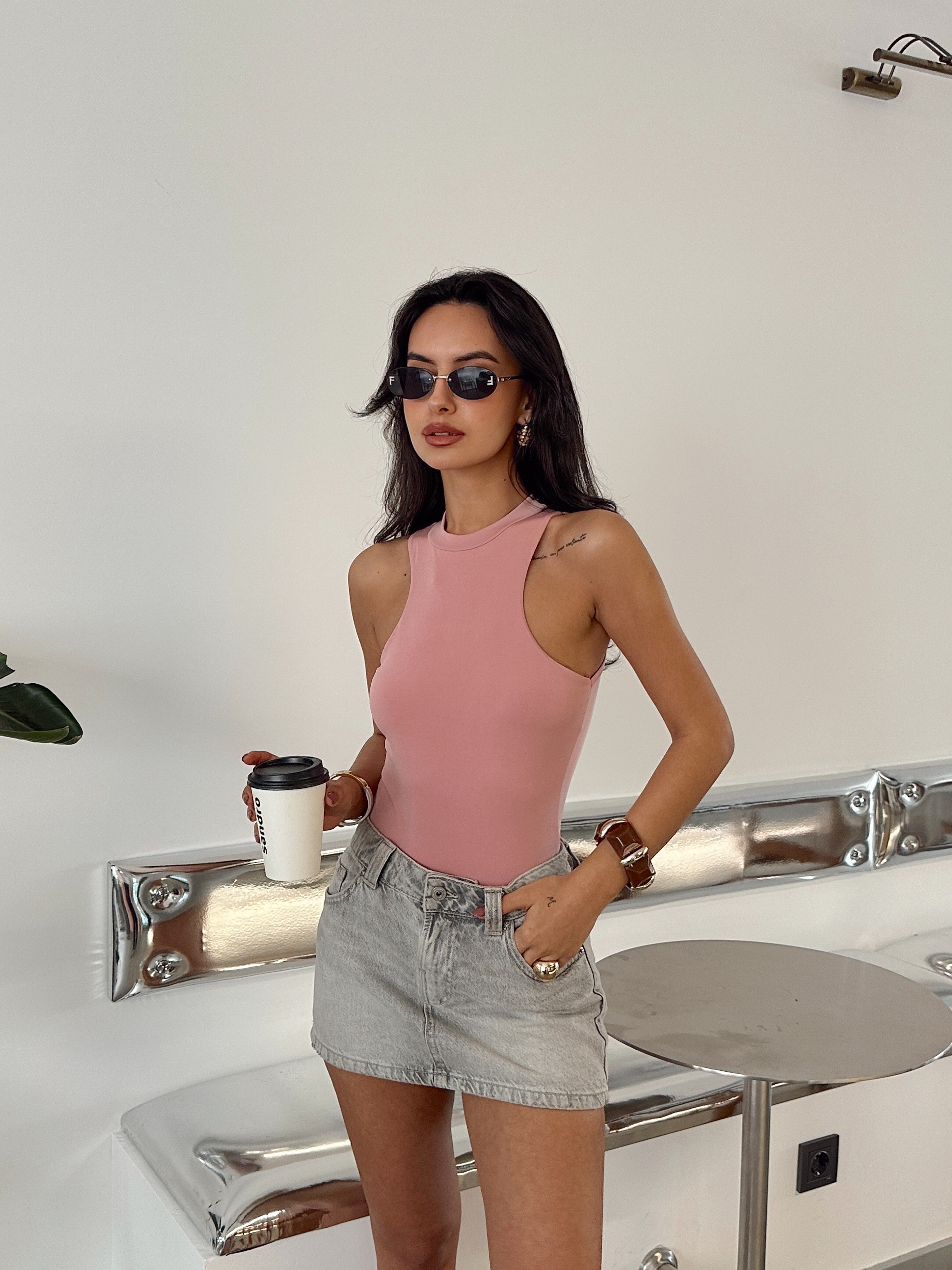 Zoe Bodysuit Pembe
