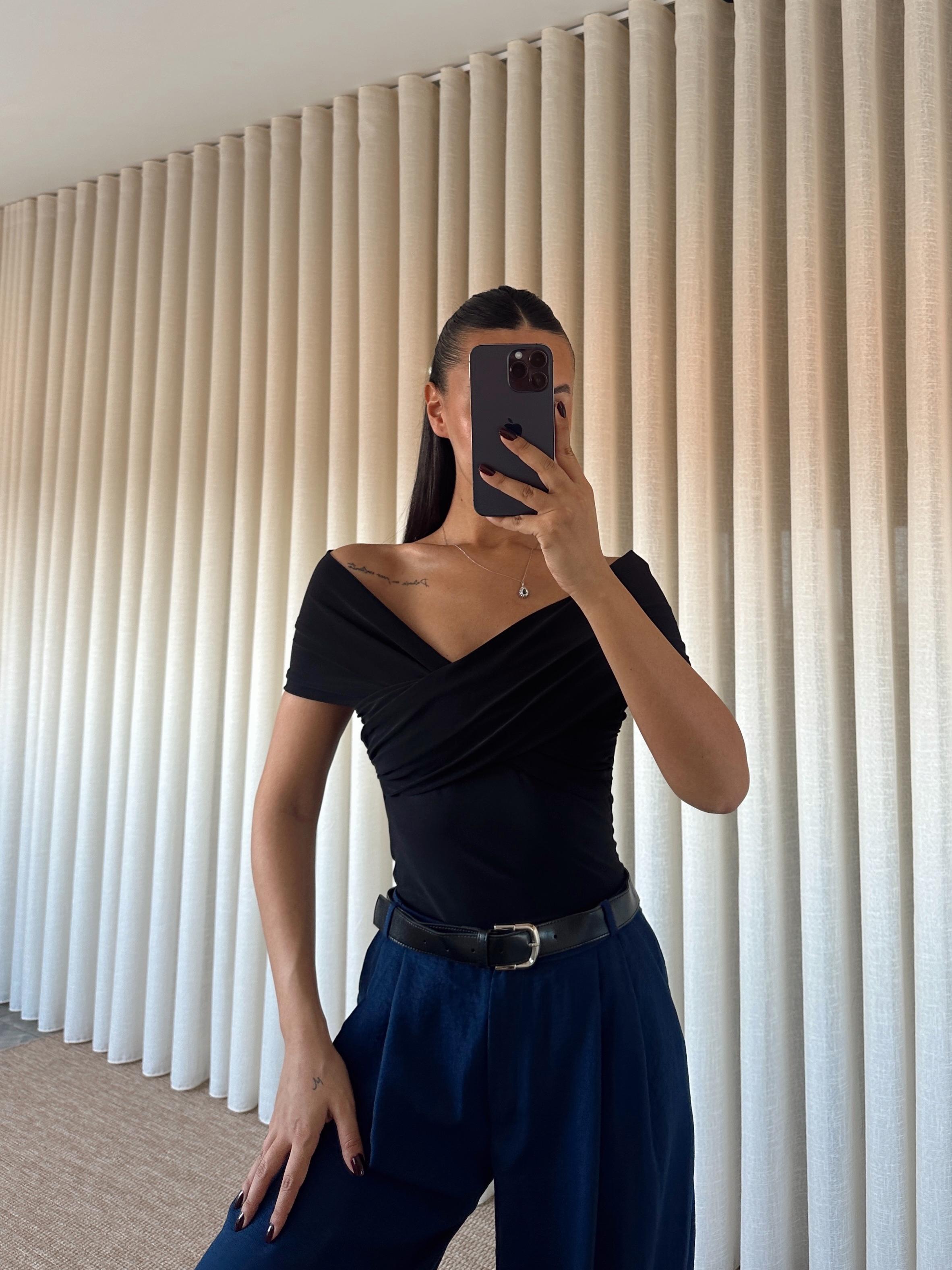 Mandy Madonna Bodysuit Siyah