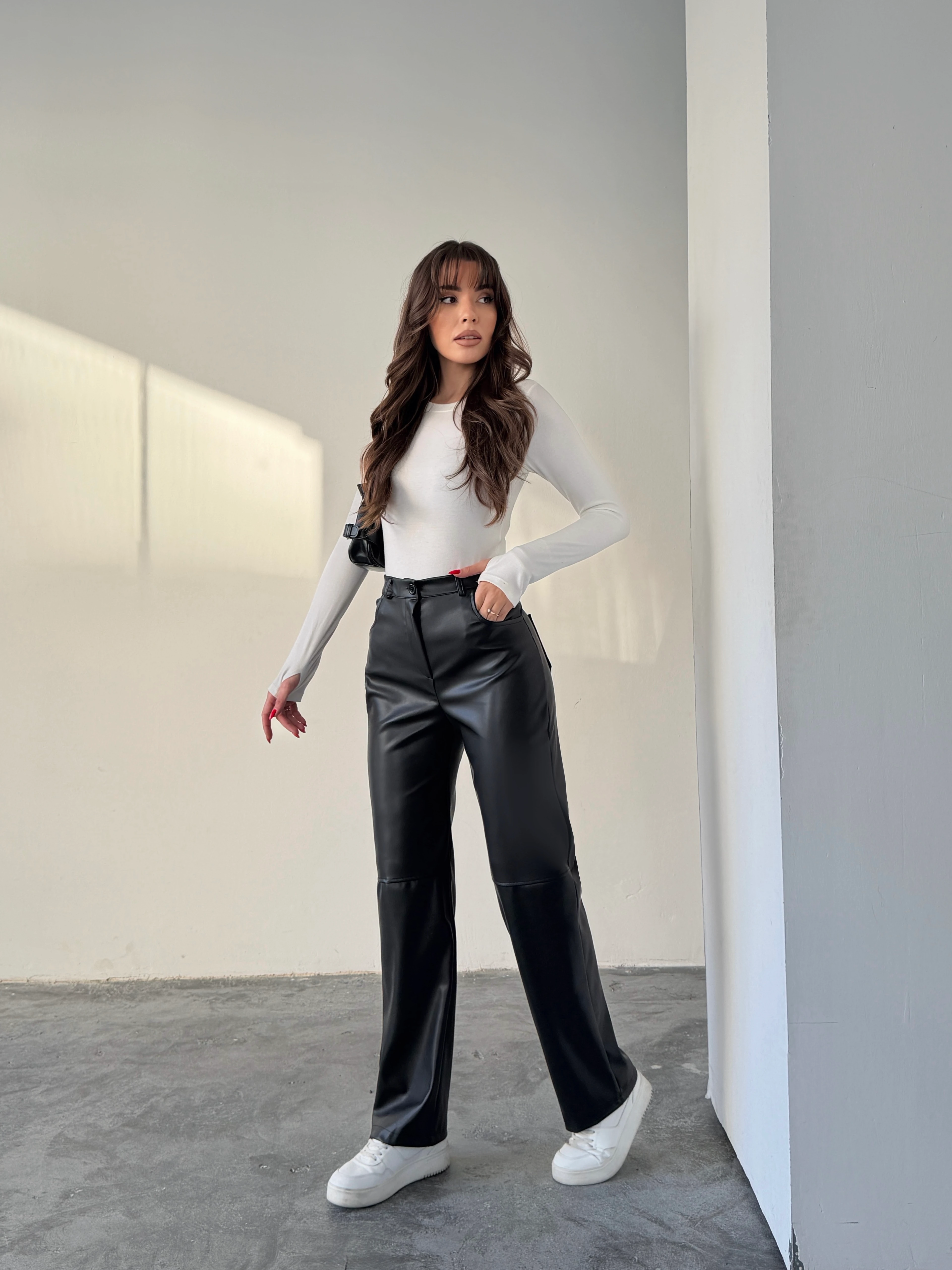 Cepli Suni Deri Pantolon