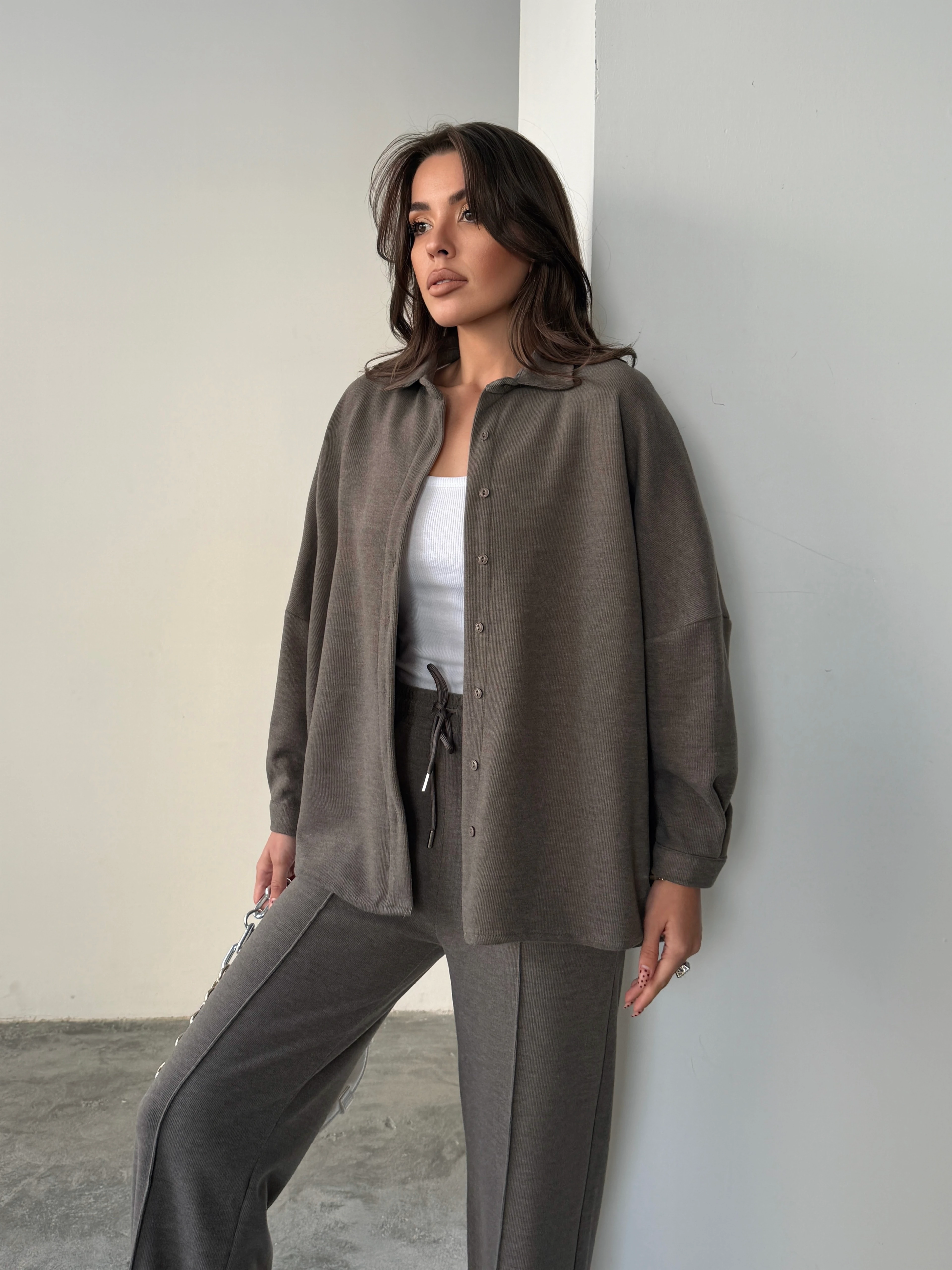 Gömlek Pantolon Fitilli Takım 