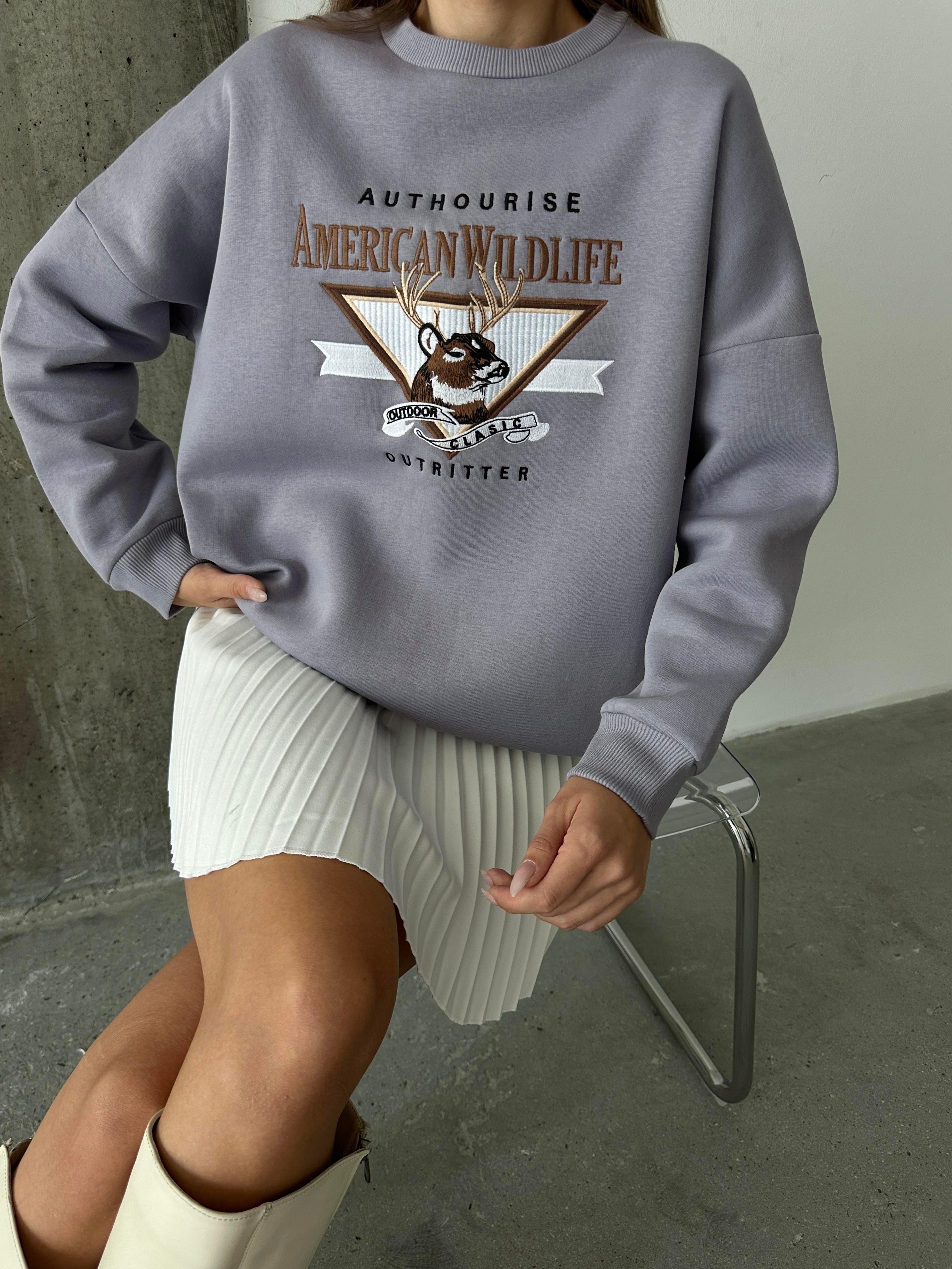 Amerıcan Wılder Sweatshirt Lila