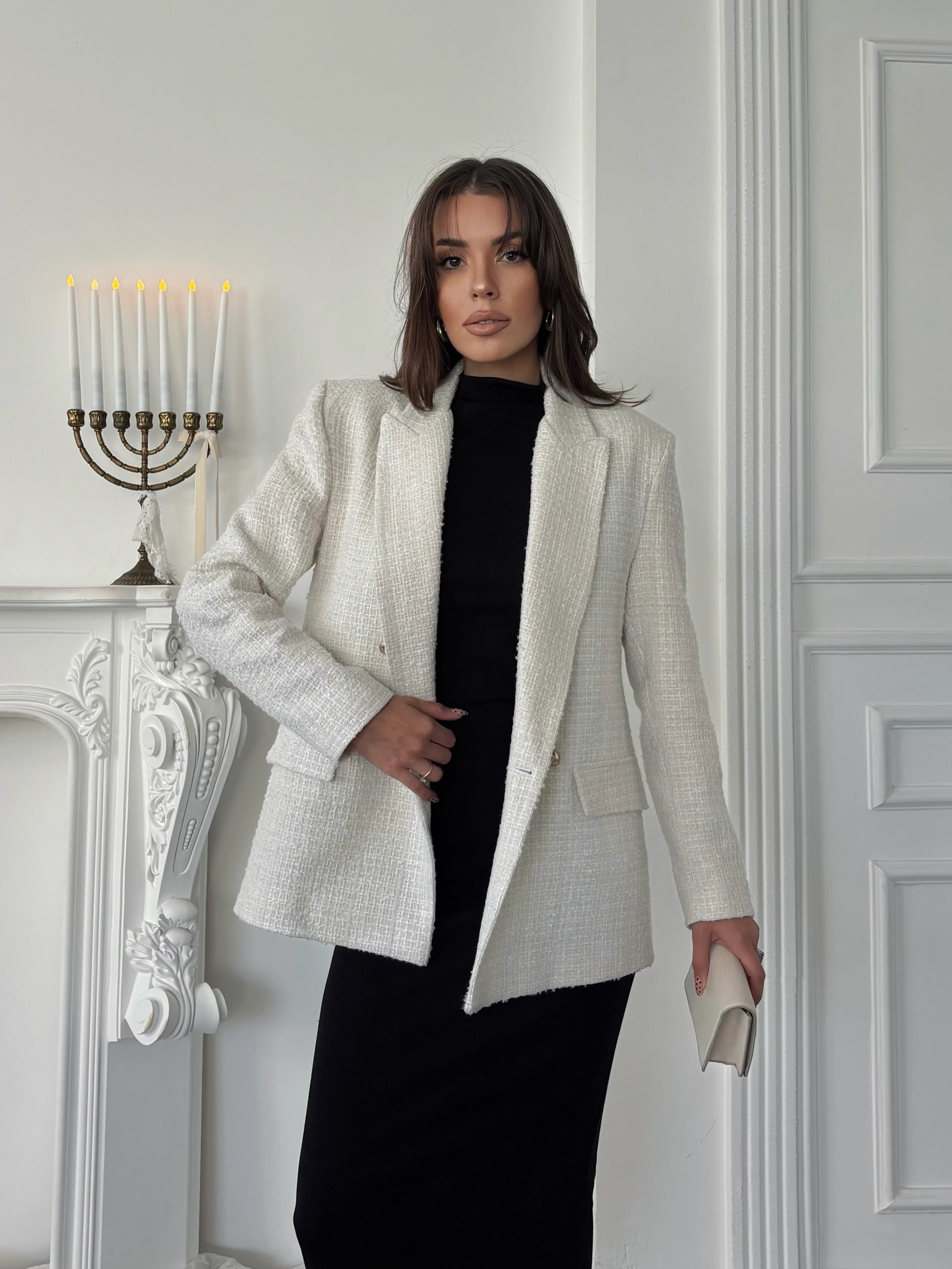 Tüvit Blazer Ceket - Ekru