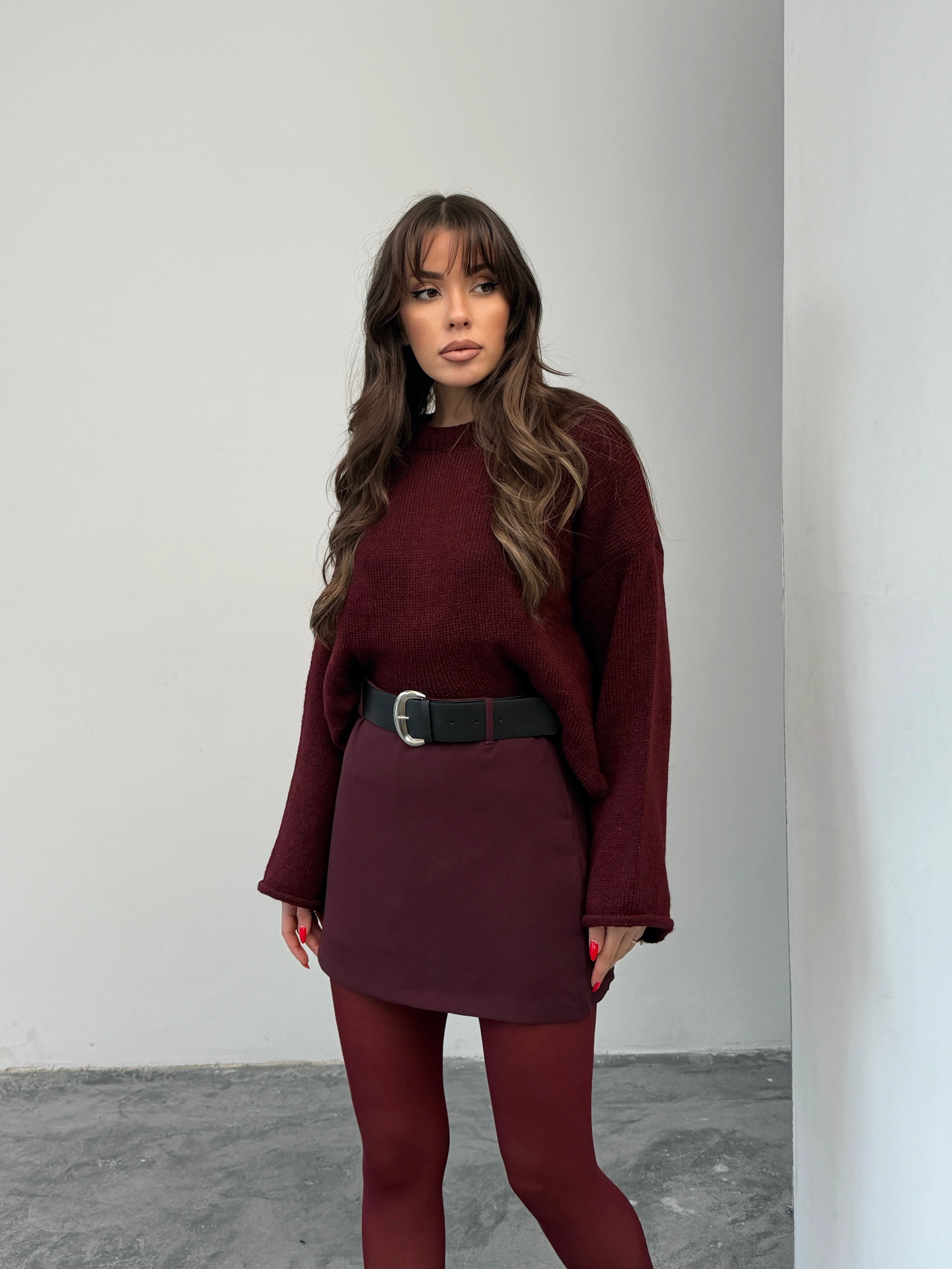 İçi Şortlu Kemerli Etek