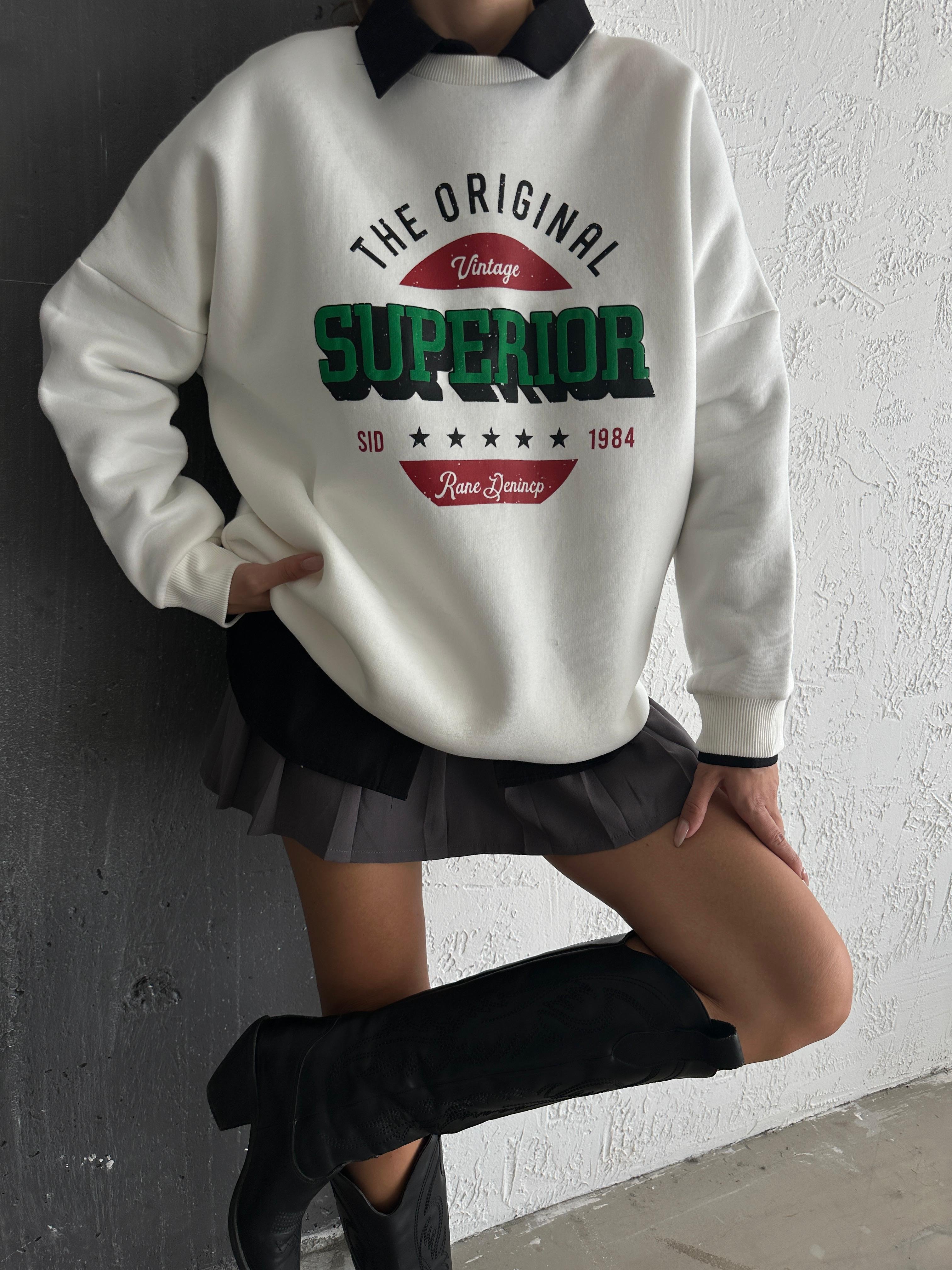 Superior Sweatshirt Beyaz