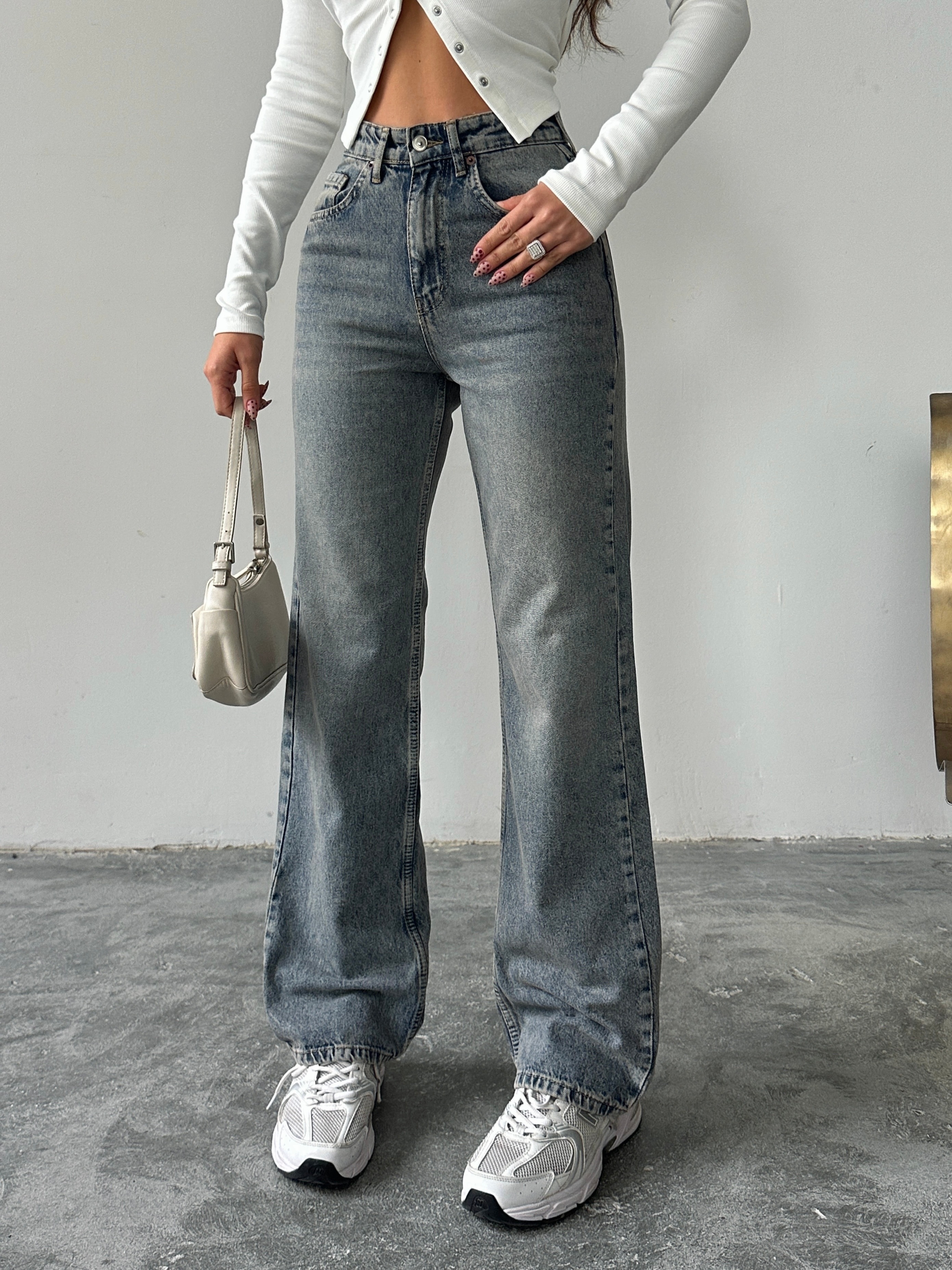 Wide Leg Eskitme Jean