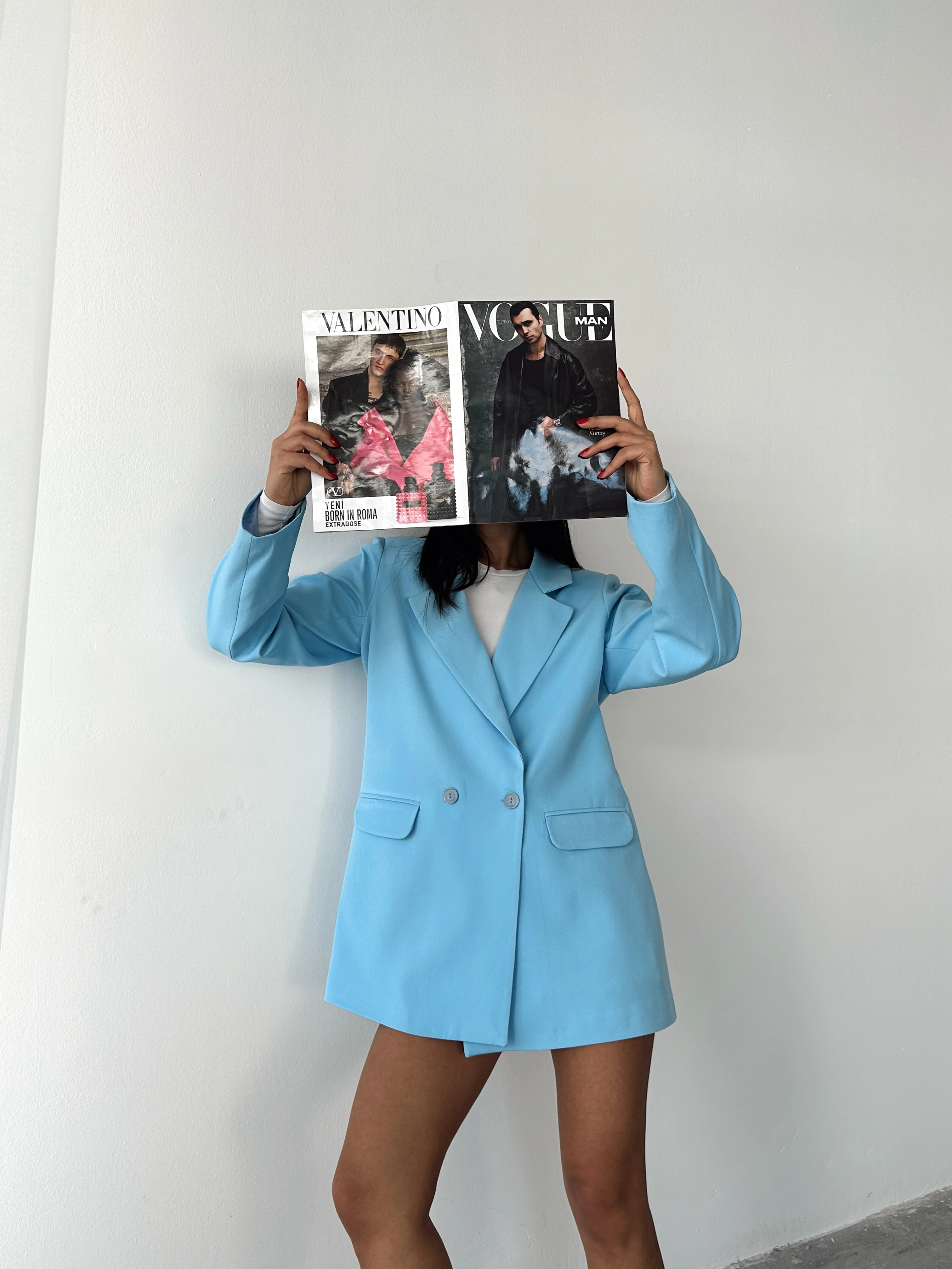 Çift Düğme Oversize Blazer 