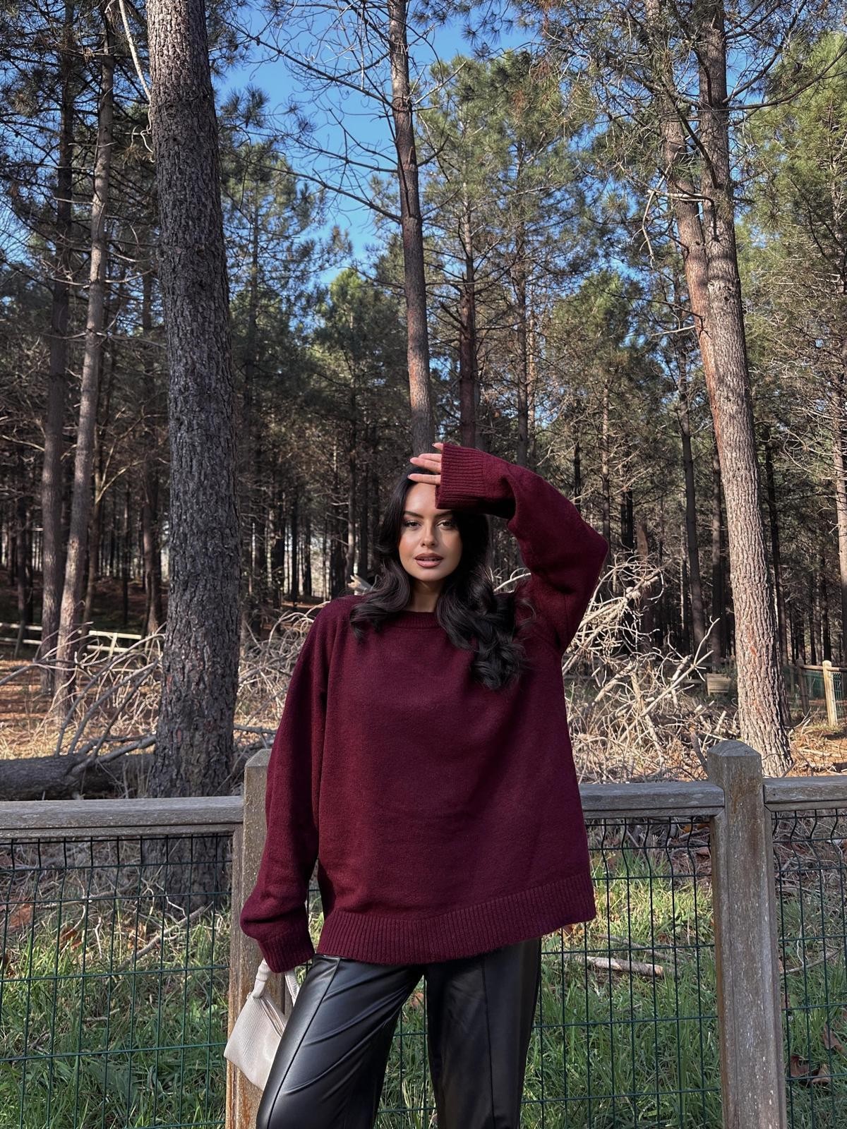 Massi Oversize Kazak Bordo