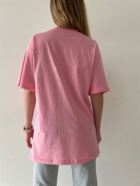 Wellness Kabartma Oversize Basic Pembe