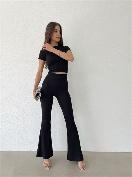 Fitilli Basic İkili Takım Siyah