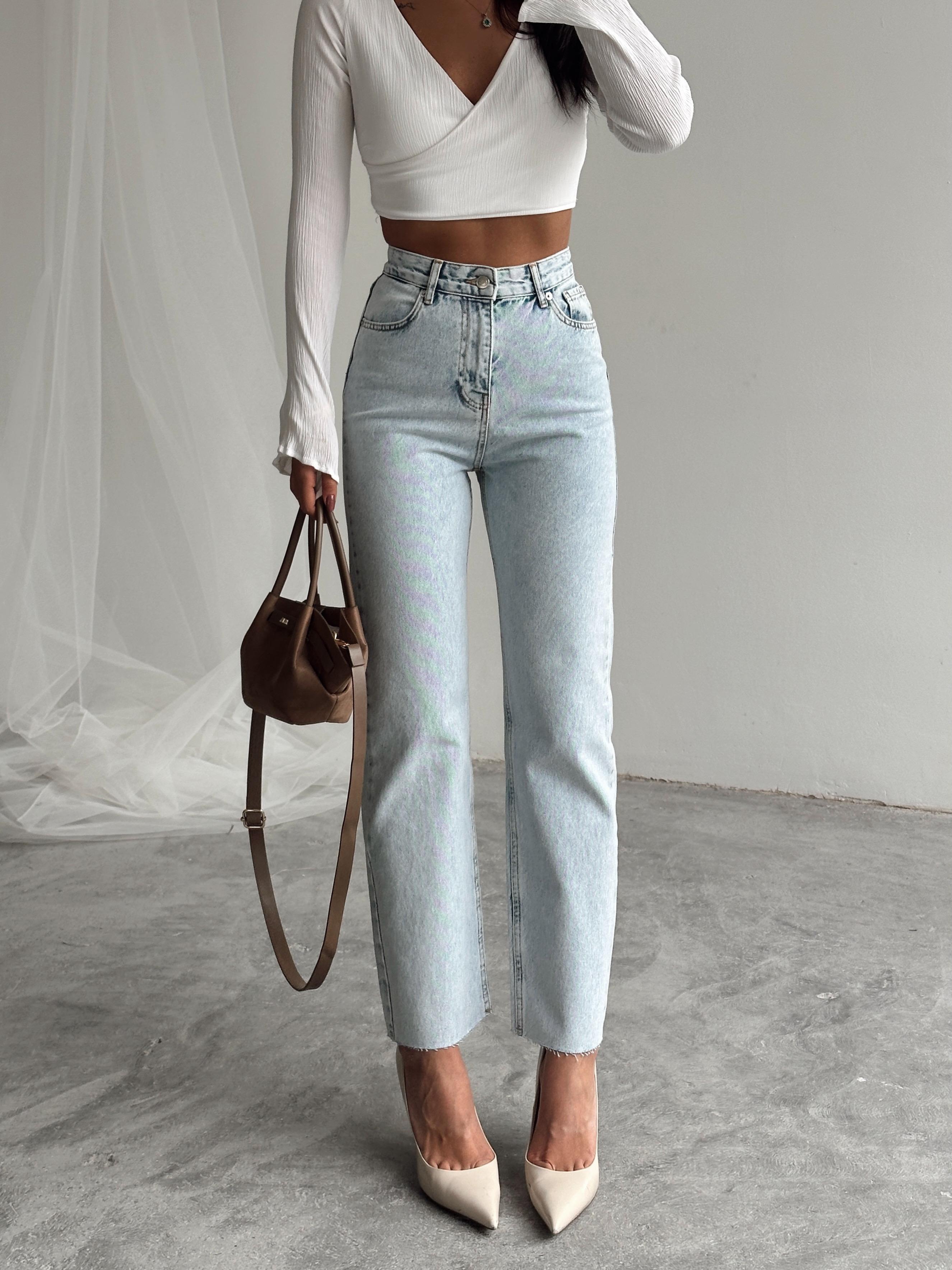 Massimo Mom Fit Jean - Buz Mavi