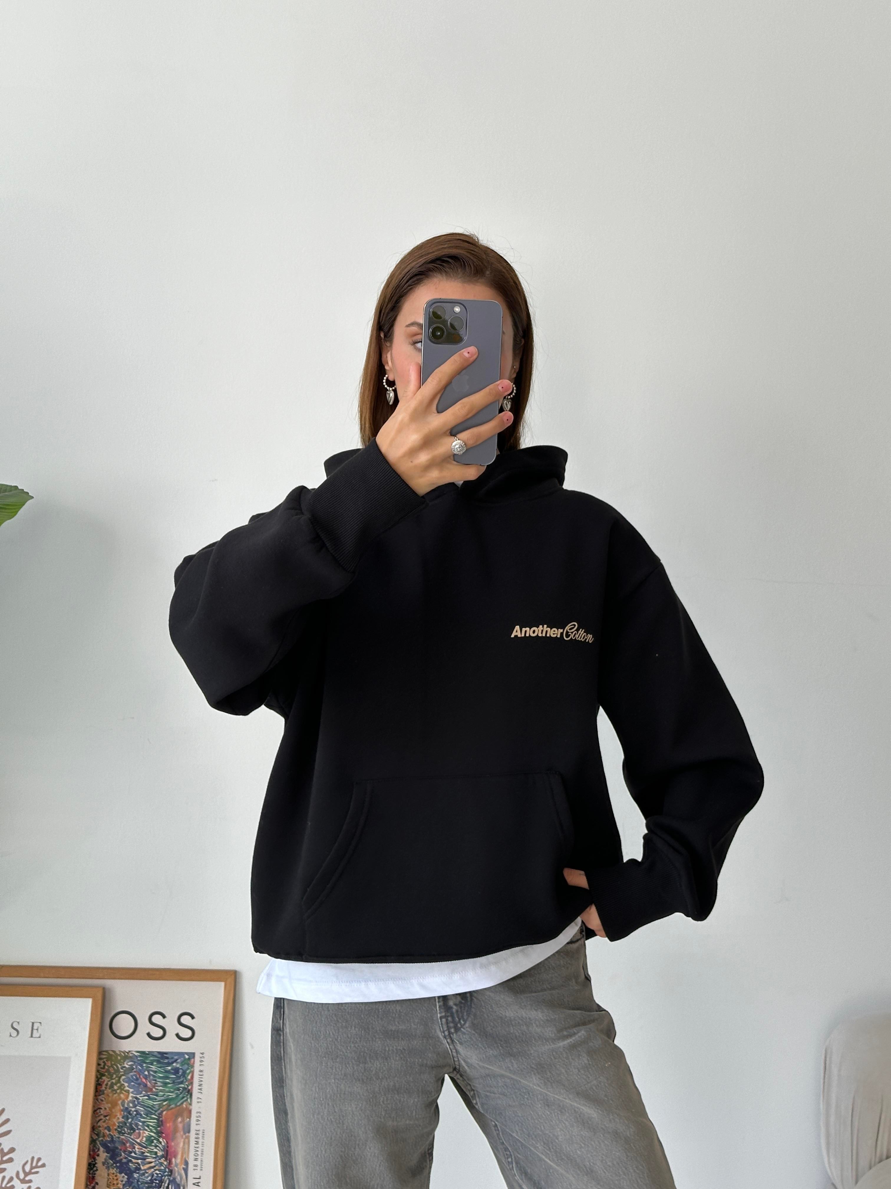 Another Kapüşonlu Sweatshirt Siyah