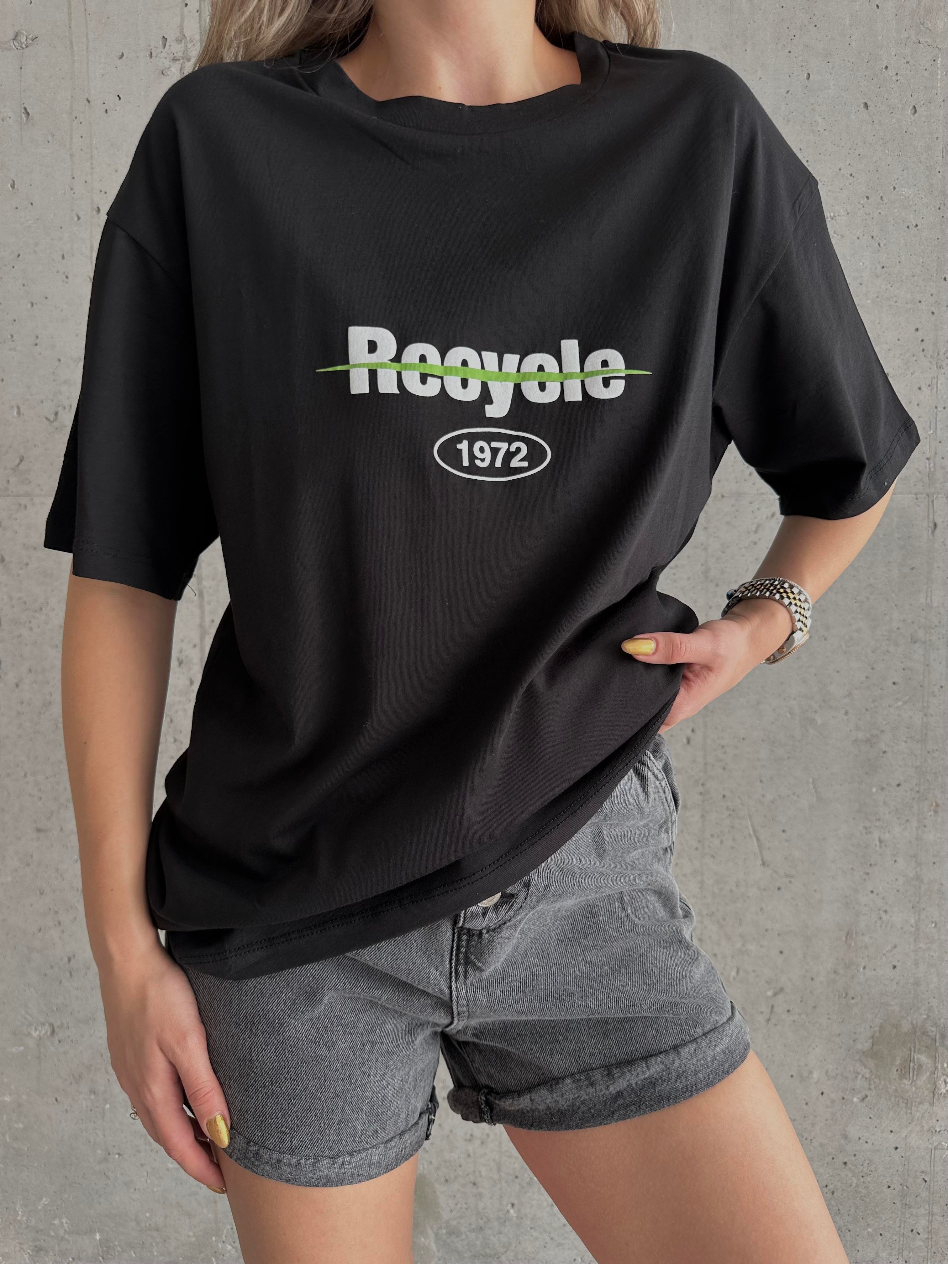 Recycle Oversize Basic Siyah