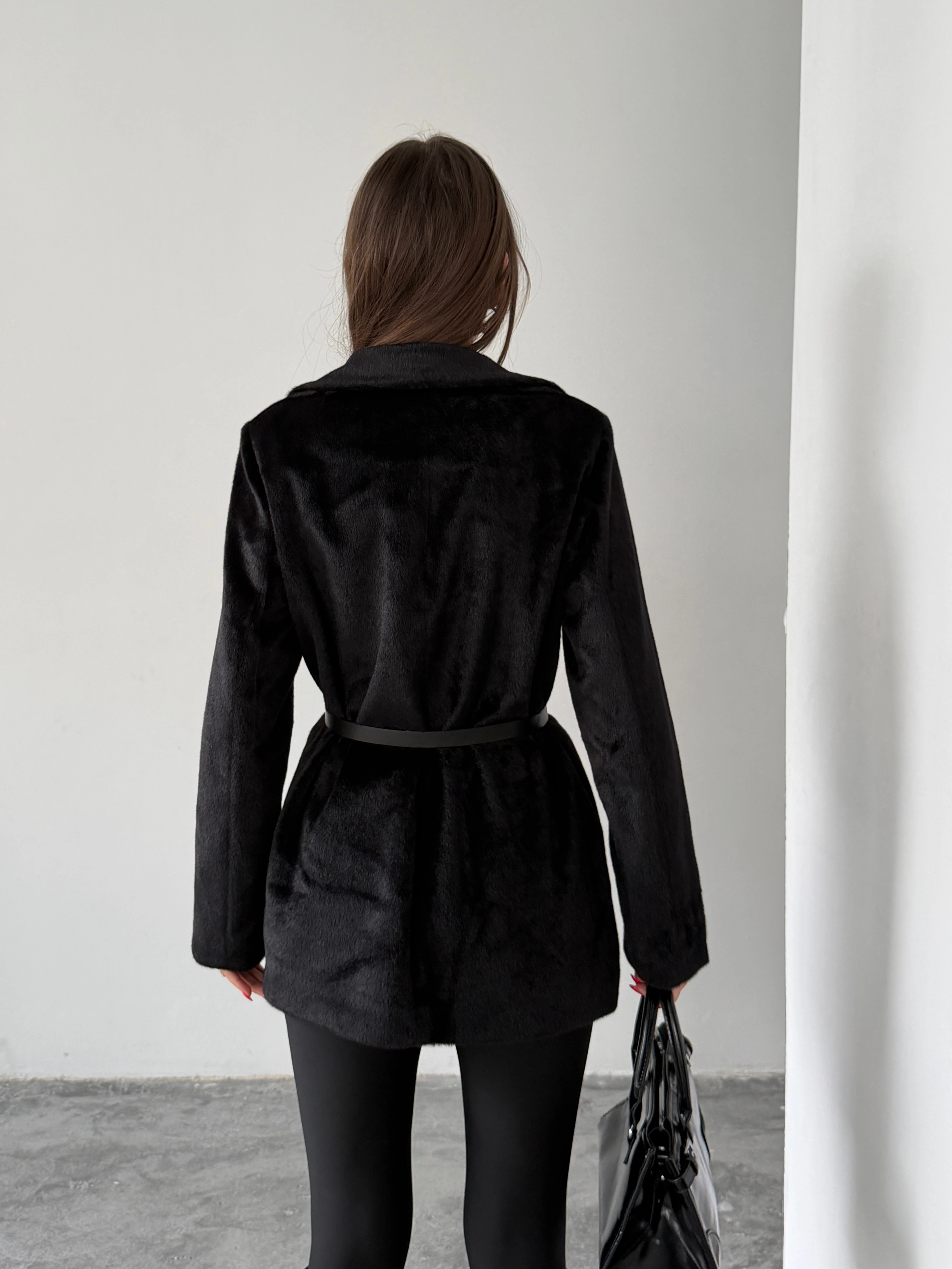 Vatkalı Fox Blazer Ceket - Siyah