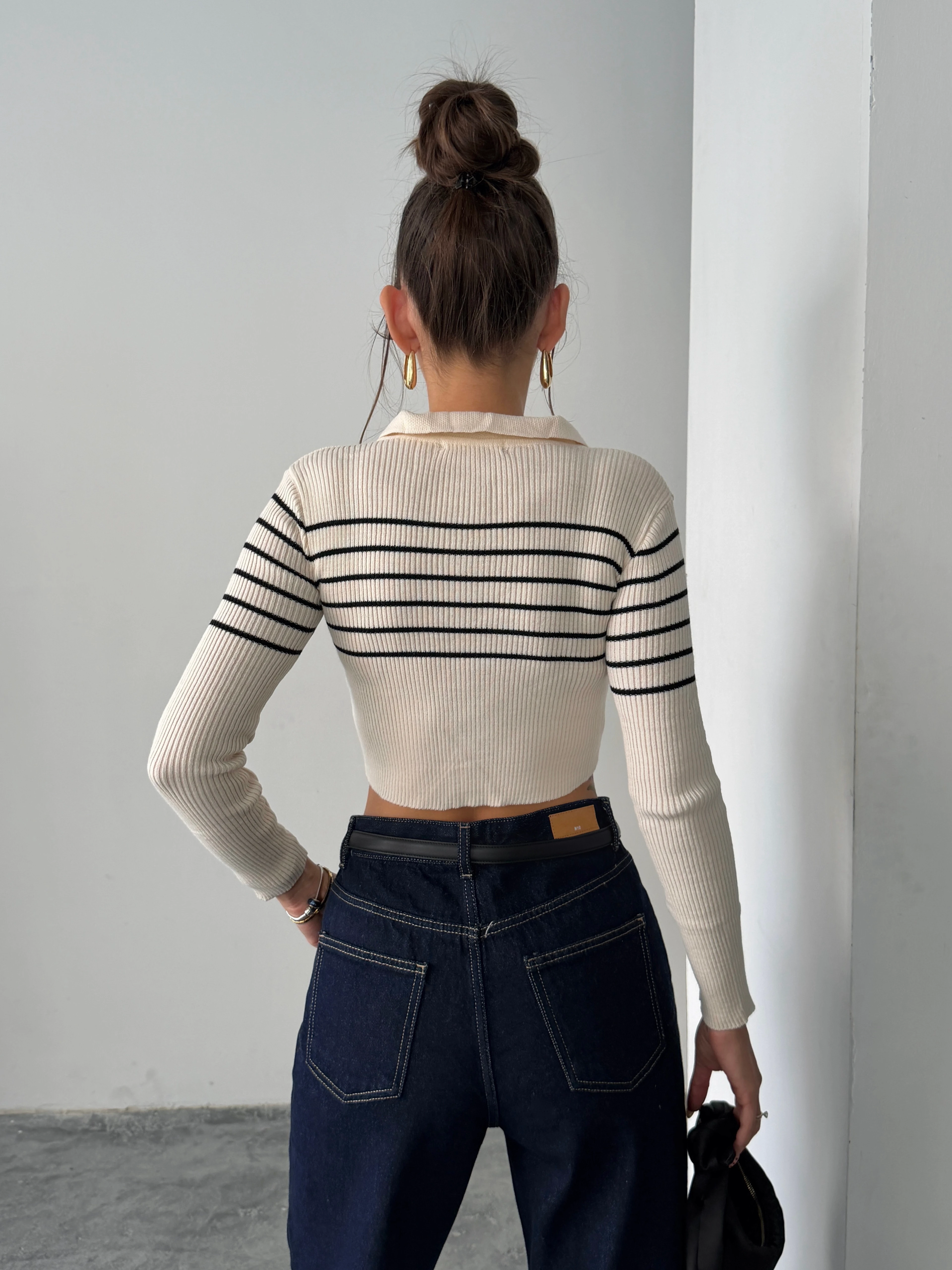 Polo Yaka Düğmeli Triko