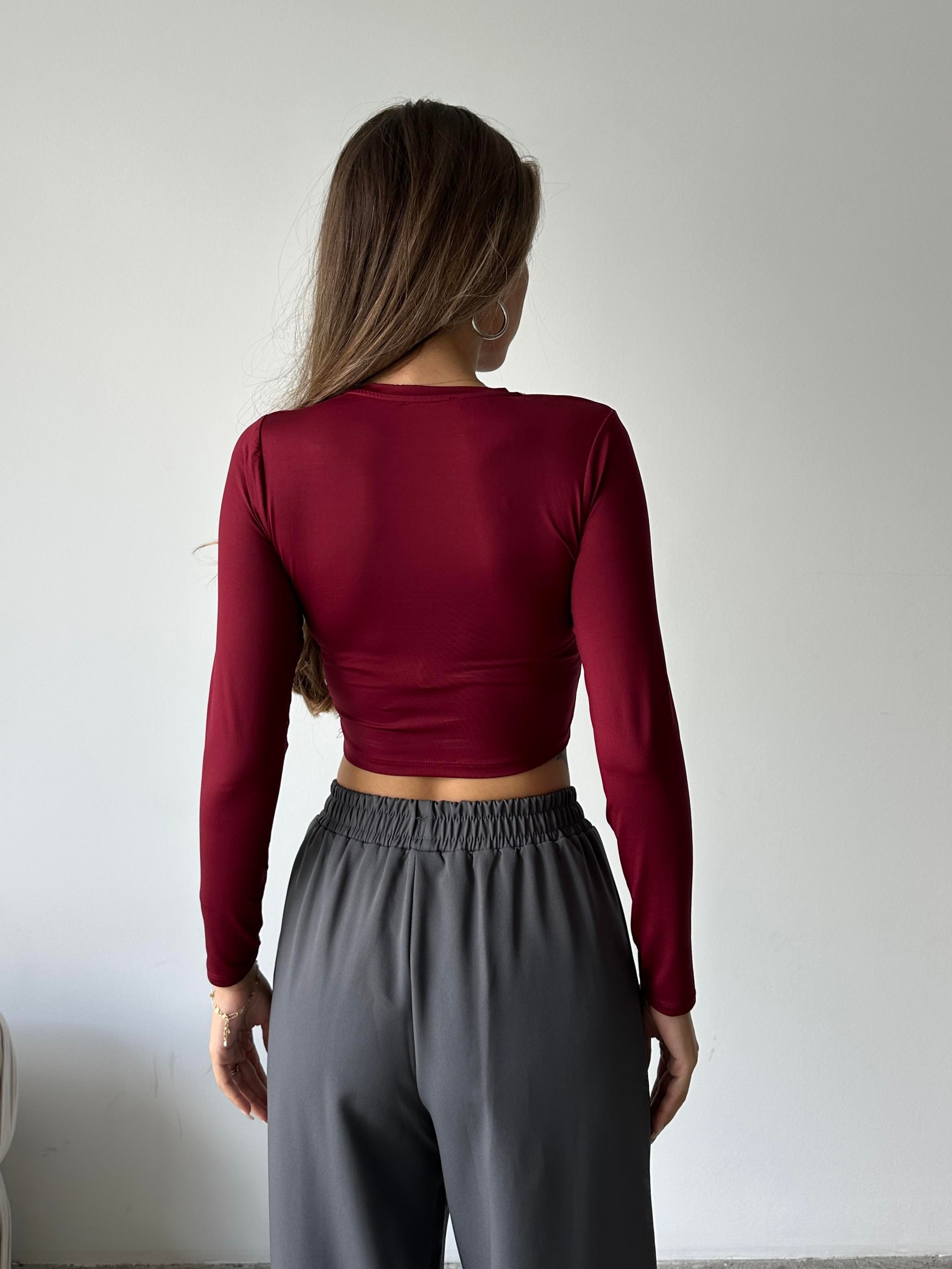 Saly Basic Crop Bordo