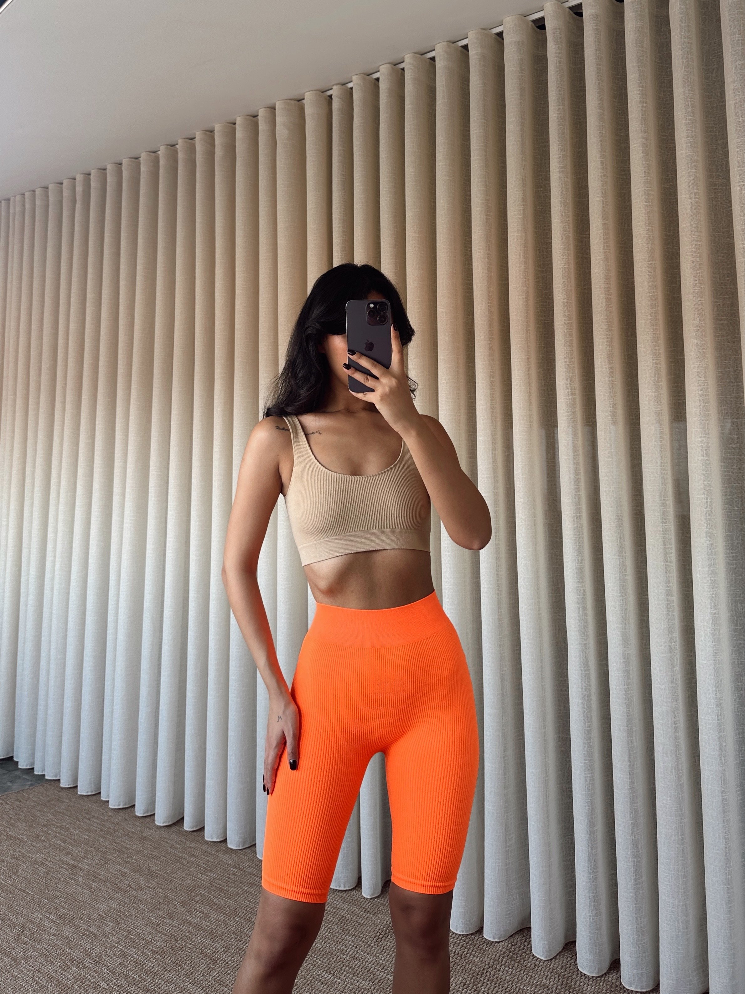 Fitilli Biker Tayt Oranj