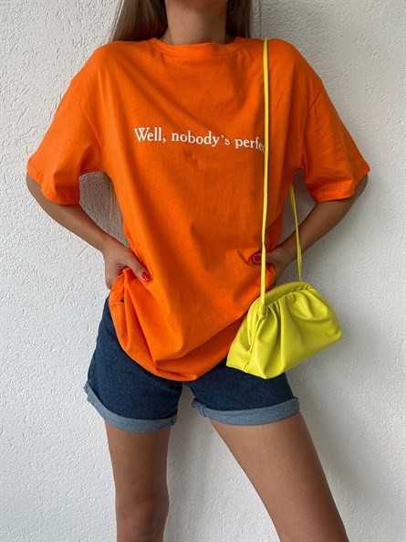 Nobody’s Perfect Oversize Basic Turuncu