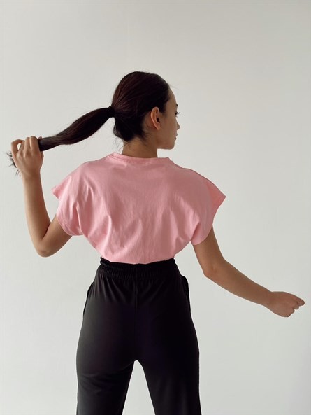 Perfection Bel Lastik Tshirt Pembe