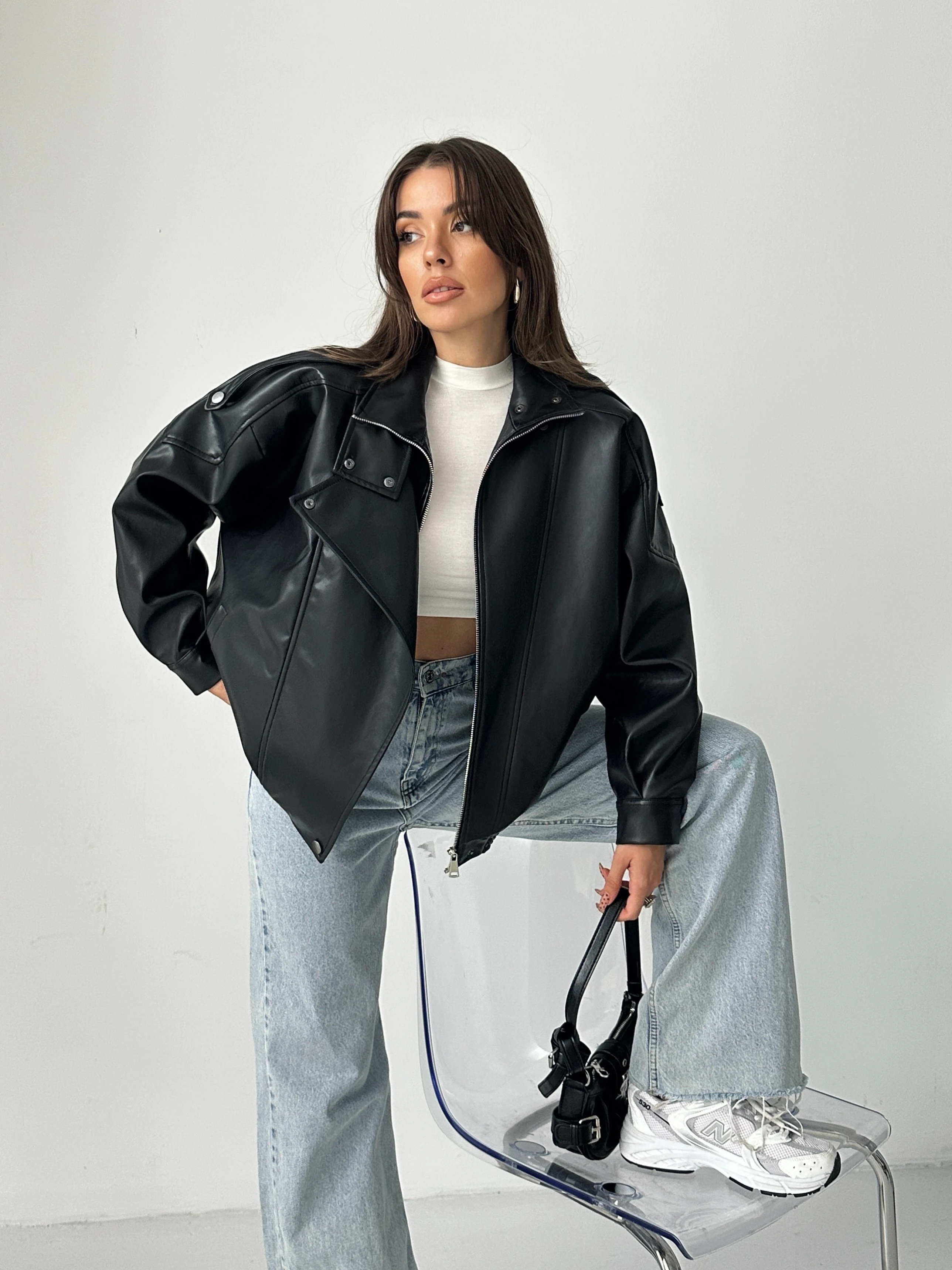 Oversize Iconıc Deri Ceket 