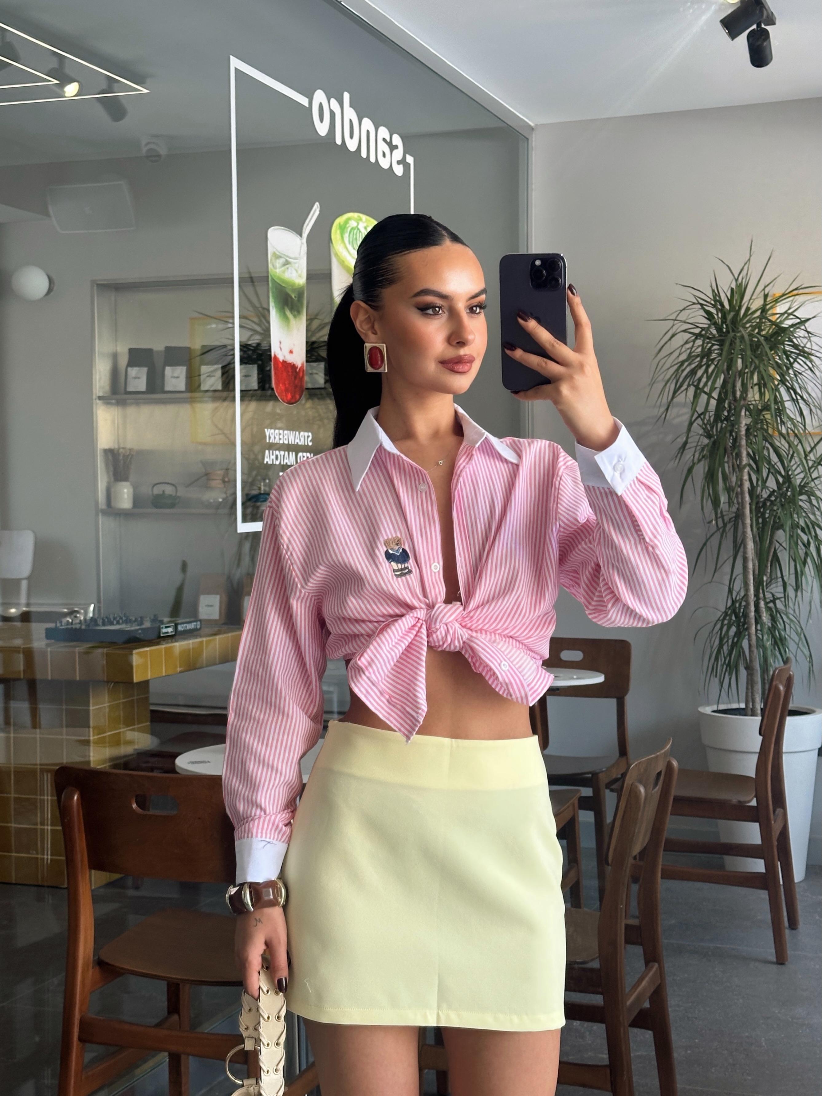 Klasik Mini Etek - Sarı