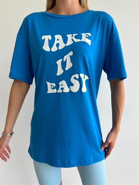 Take It Easy Oversize Basic Mavi