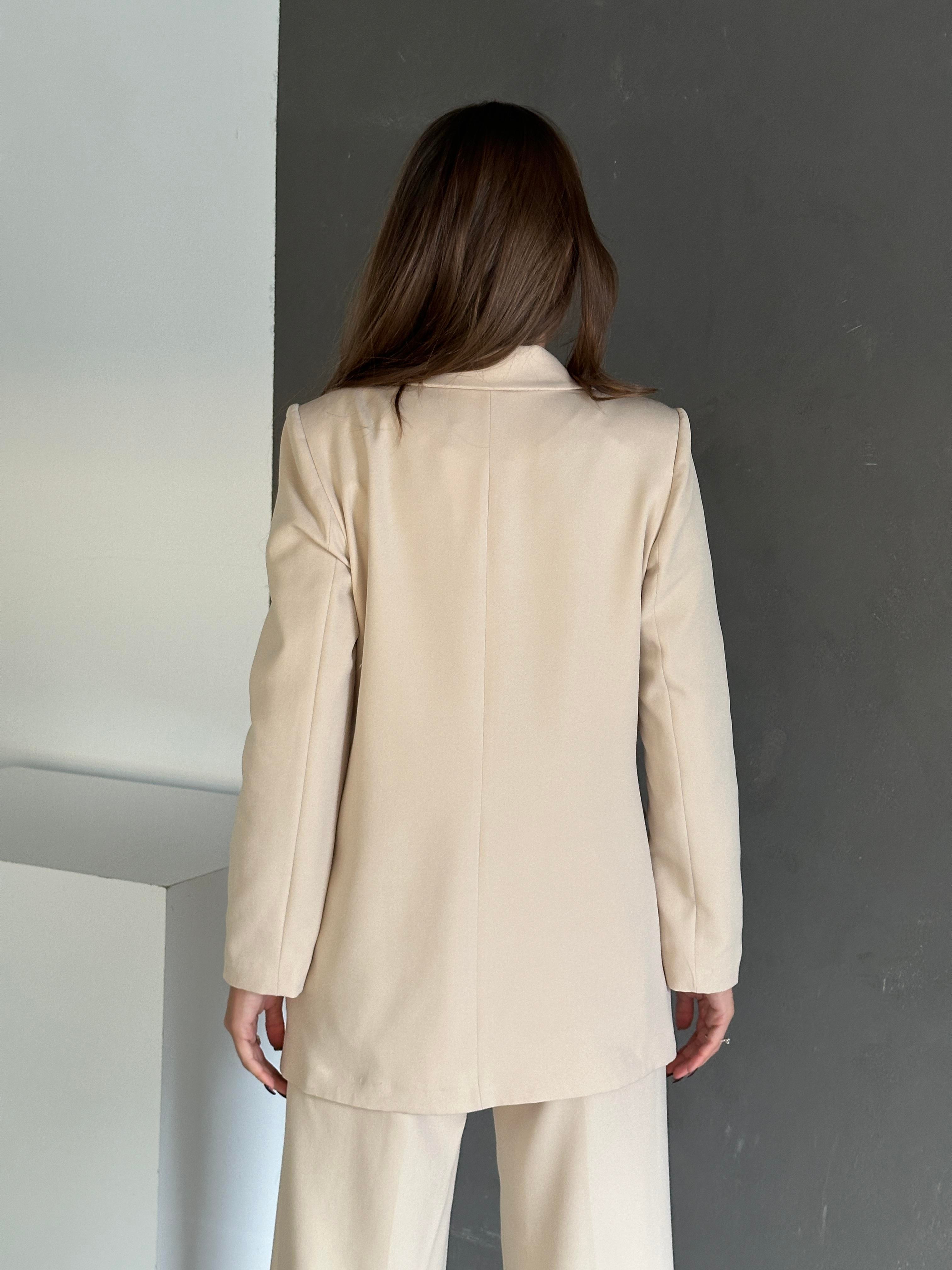 Classic Blazer Ceket Taş