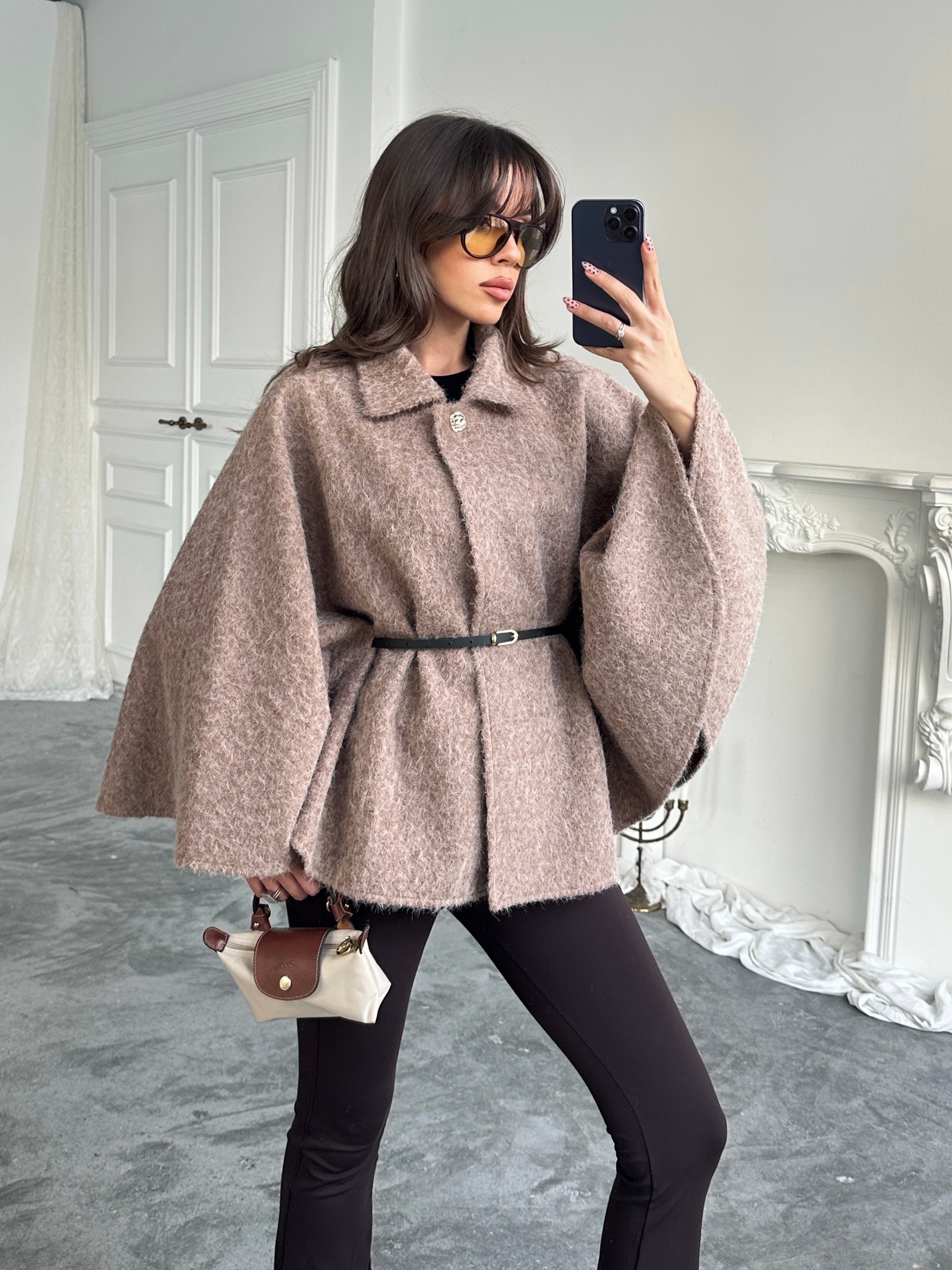 Kırçıllı Kaşe Panço  - Vizon