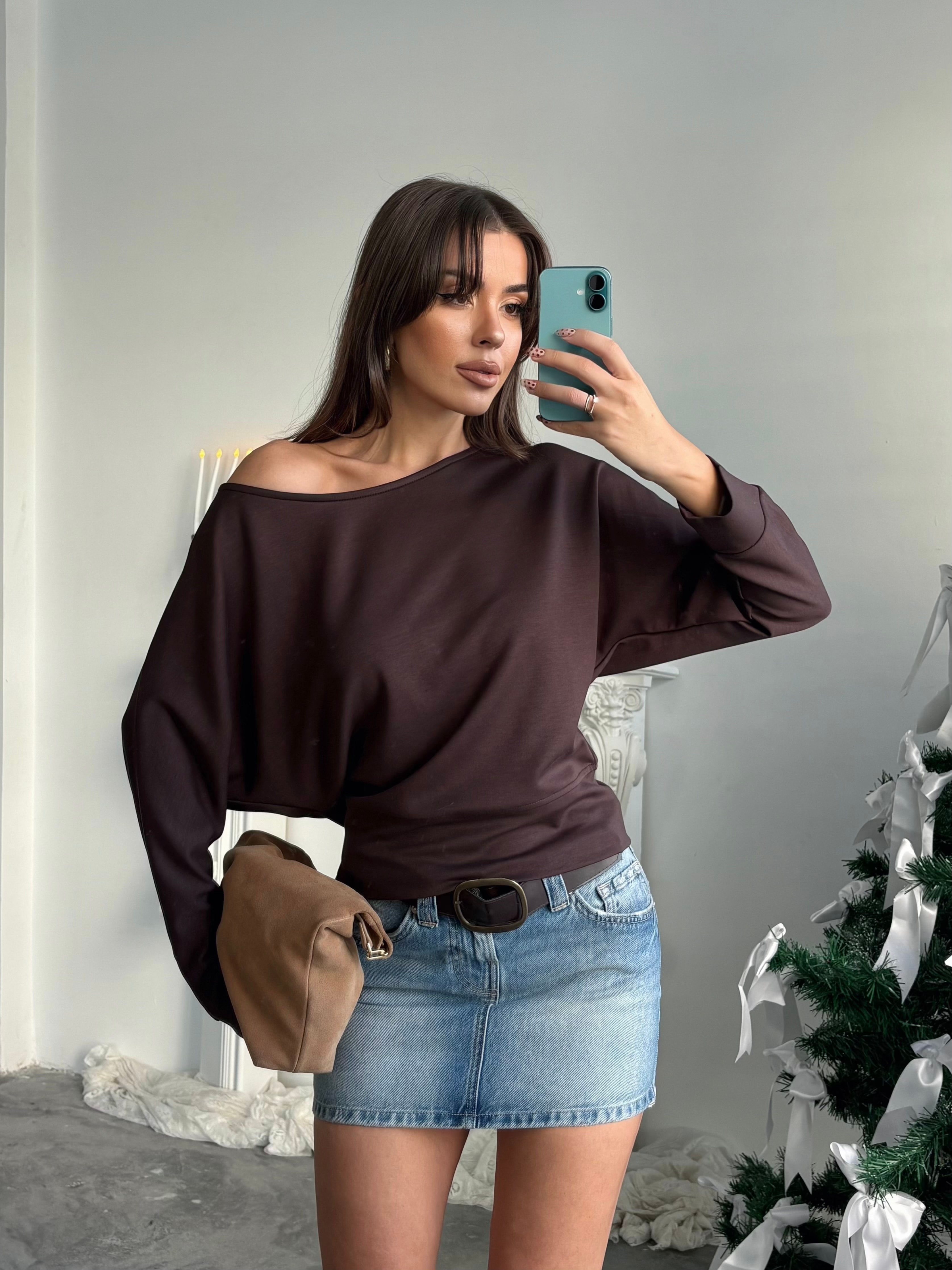 Yarasa Kol Bluz  - Kahverengi