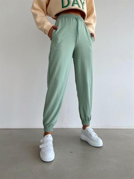 Bel Lastik Jogger Eşofman Mint