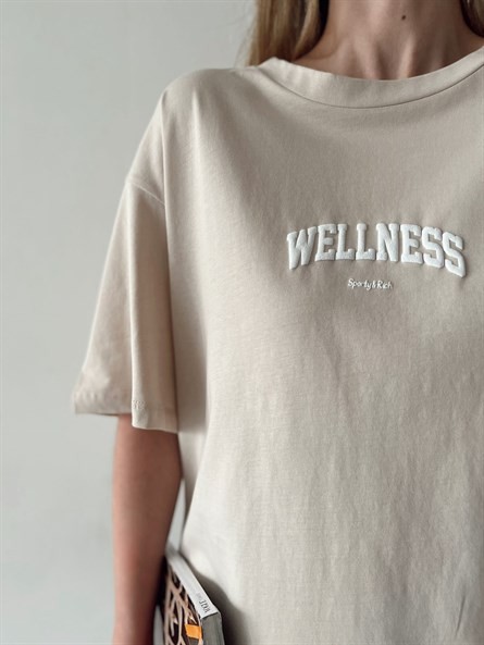 Wellness Kabartma Oversize Basic Bej