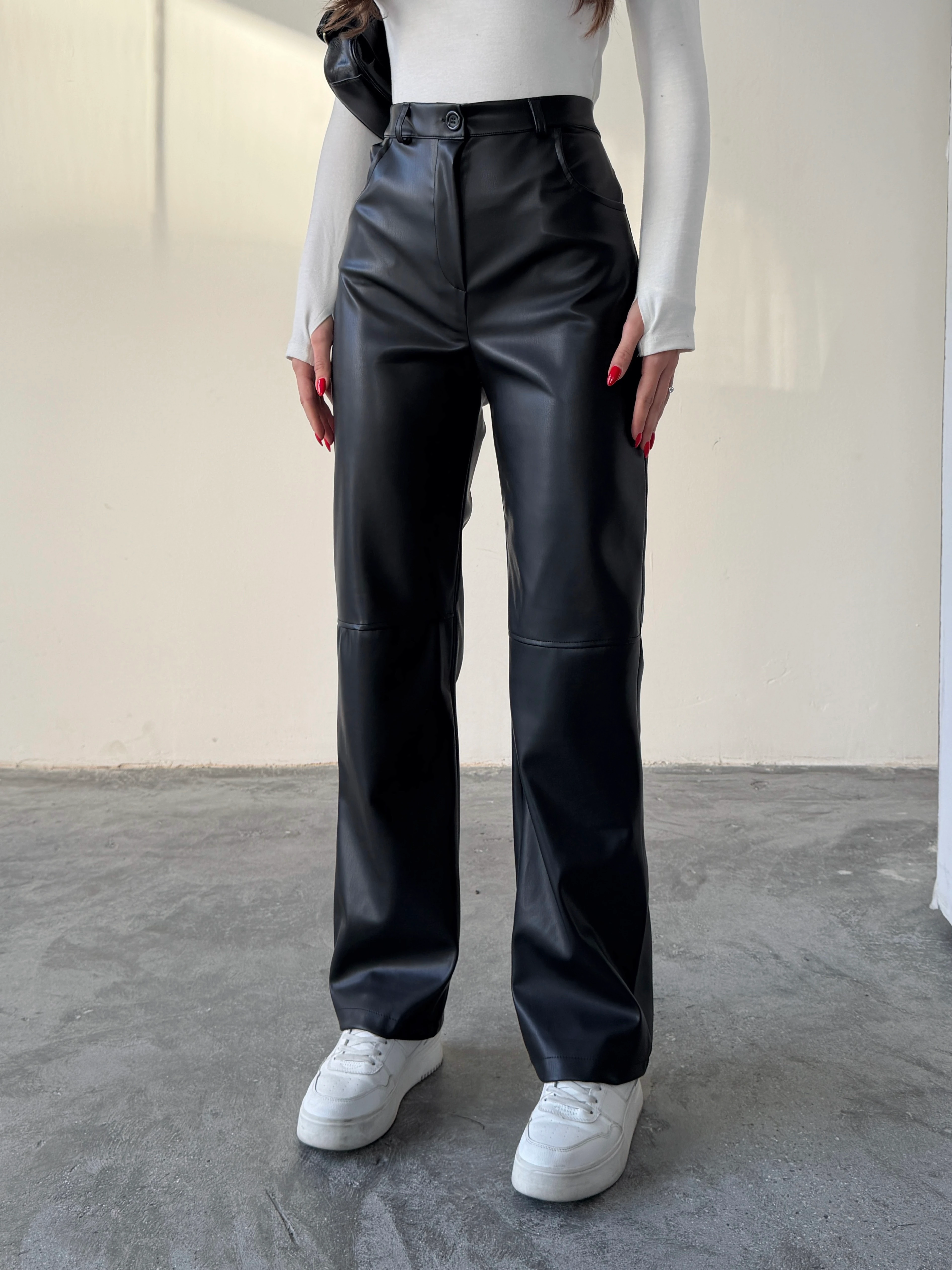 Cepli Suni Deri Pantolon