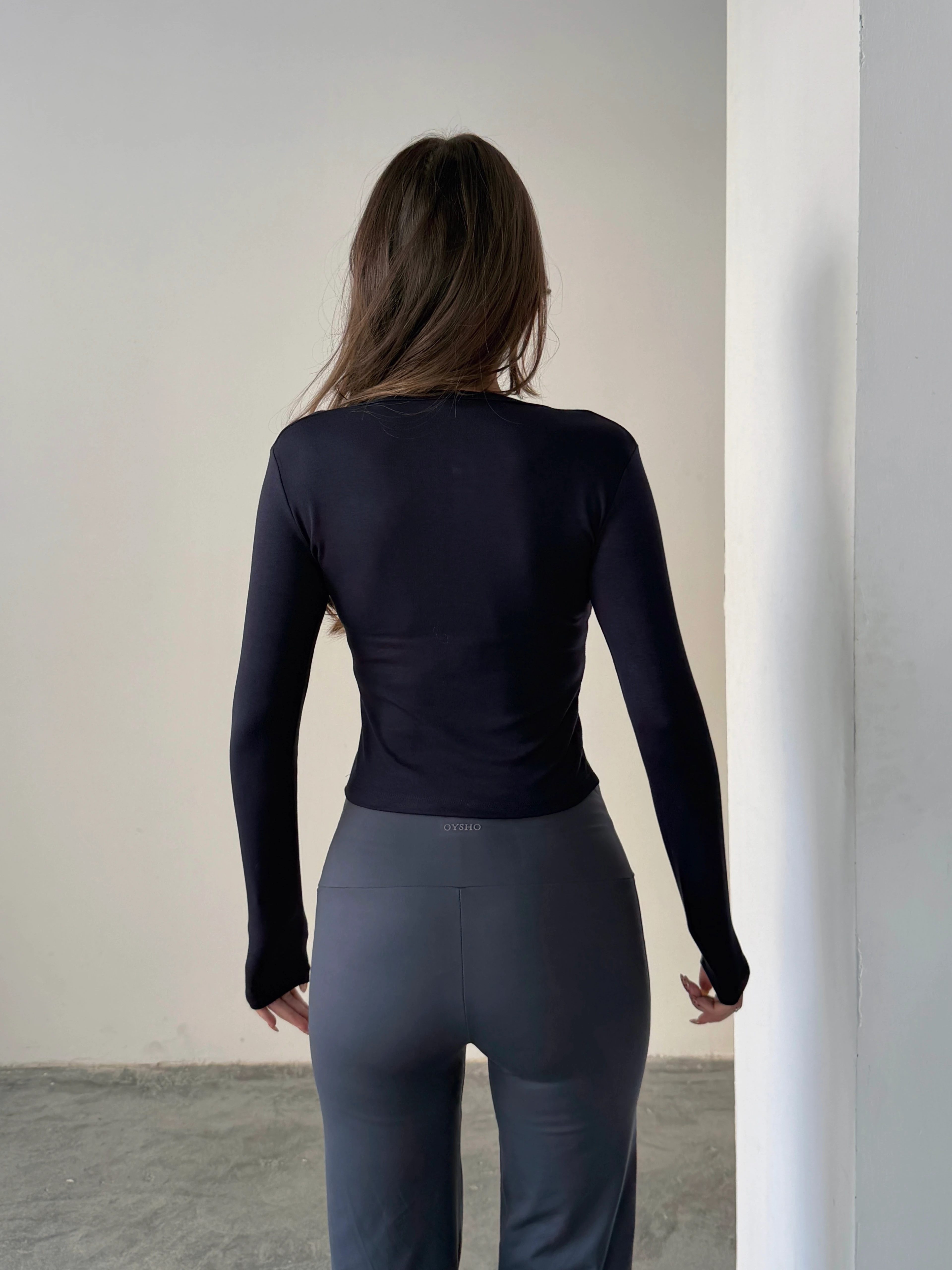 Yarım Düğmeli Bluz - Lacivert